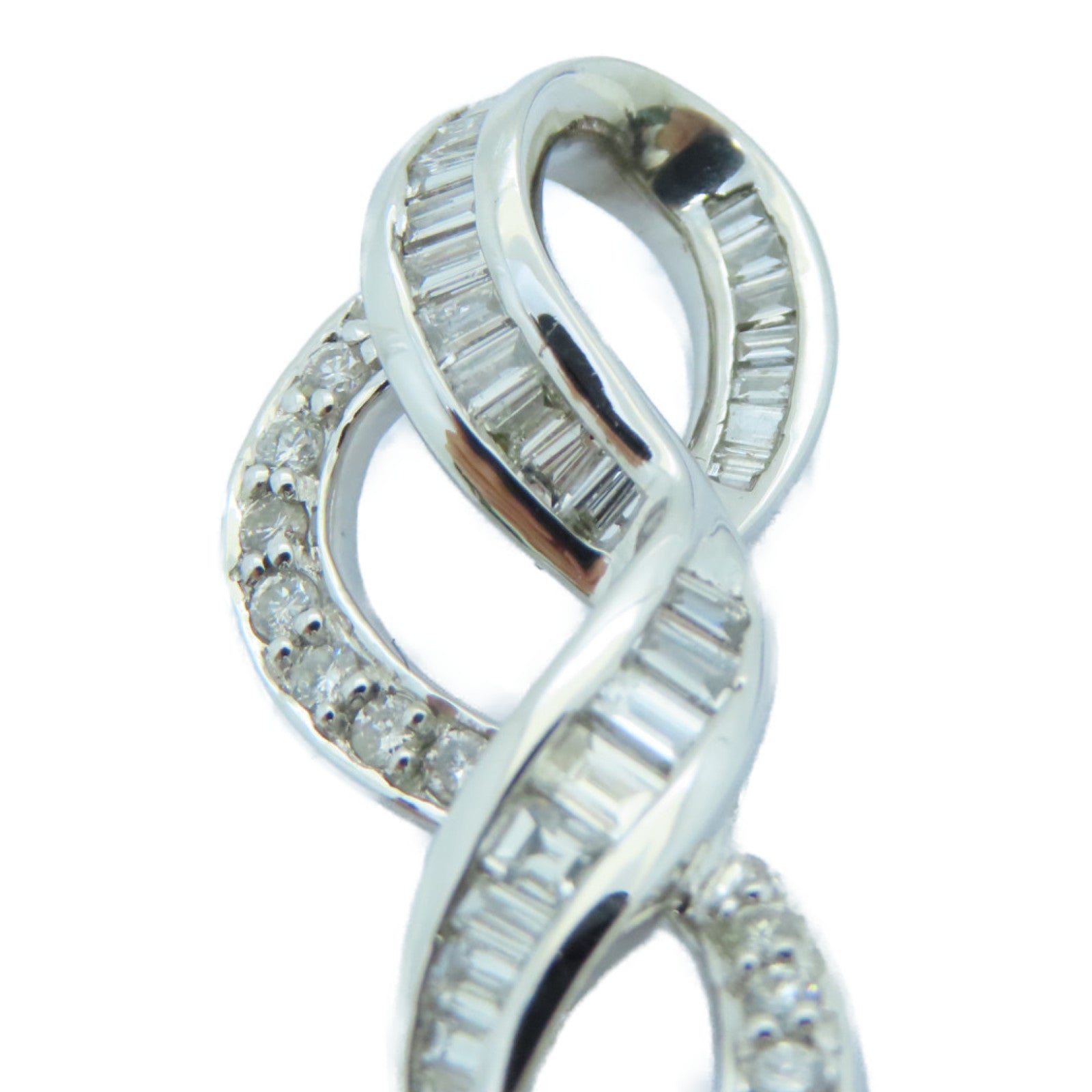 JEWELRY 18K白金Diamond Pendant 0.16ct/0.04ct钻石吊坠