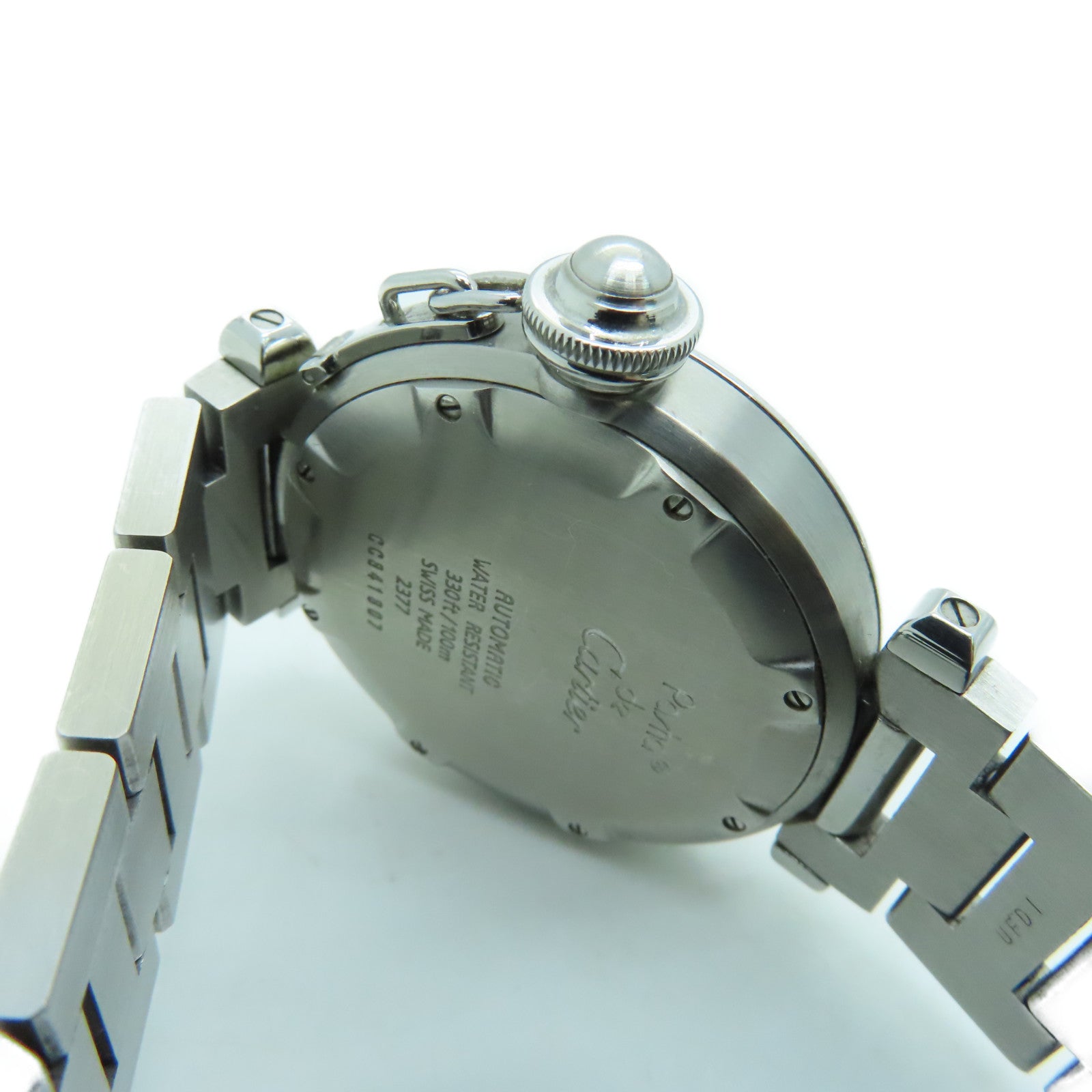 CARTIER Pasha C不鏽鋼手錶自動機芯銀色