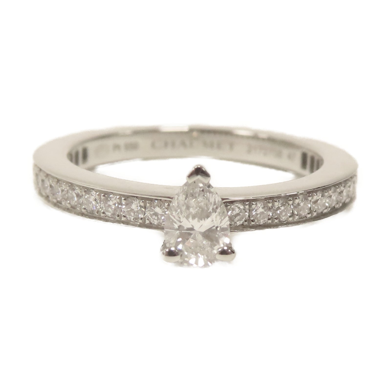 Chaumet 18K白金Diamond Ring戒指銀色US#4