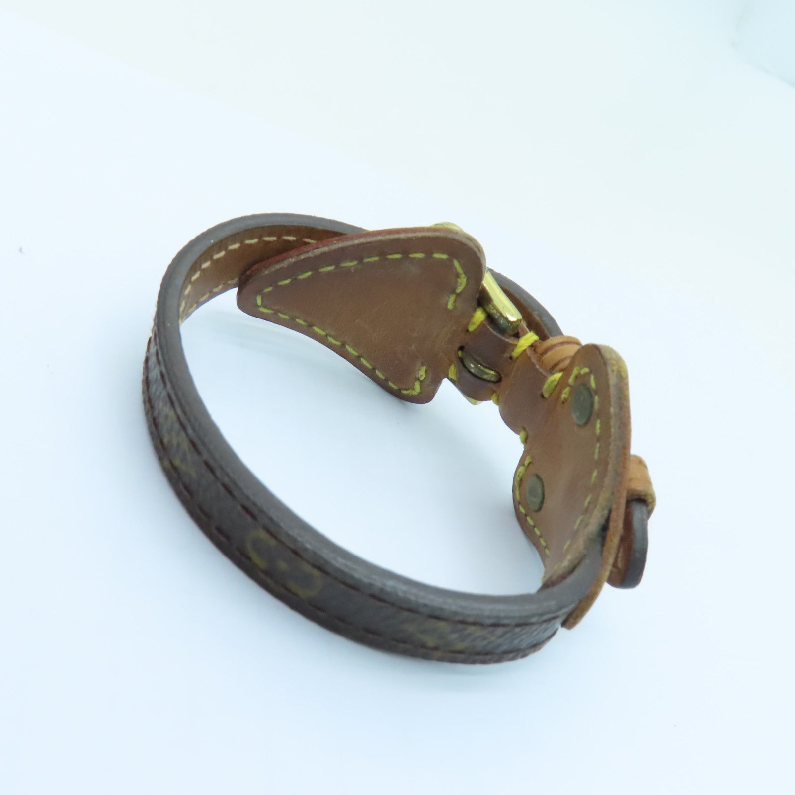 LOUIS VUITTON Monogram Bracelet手镯金扣啡色
