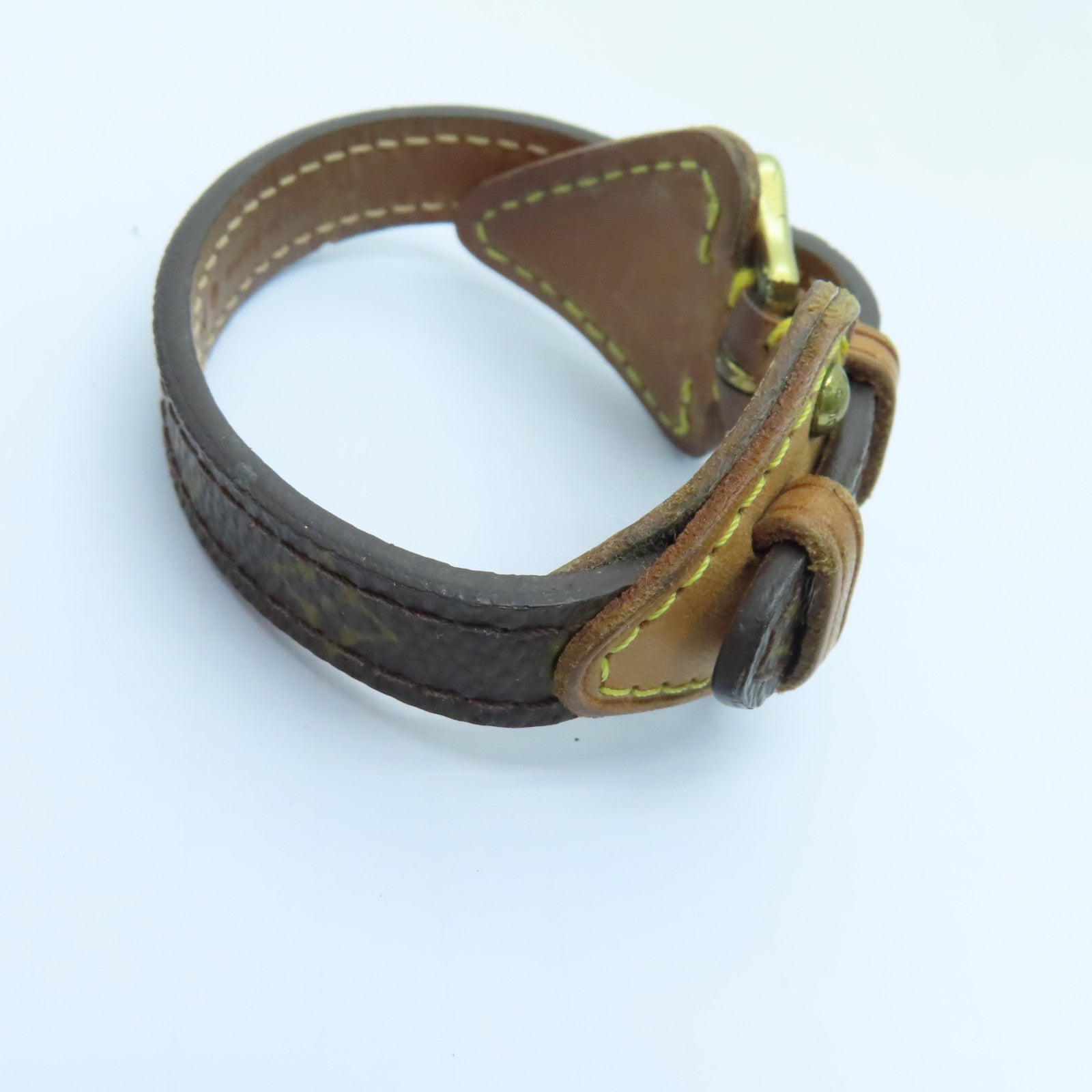 LOUIS VUITTON Monogram Bracelet手镯金扣啡色