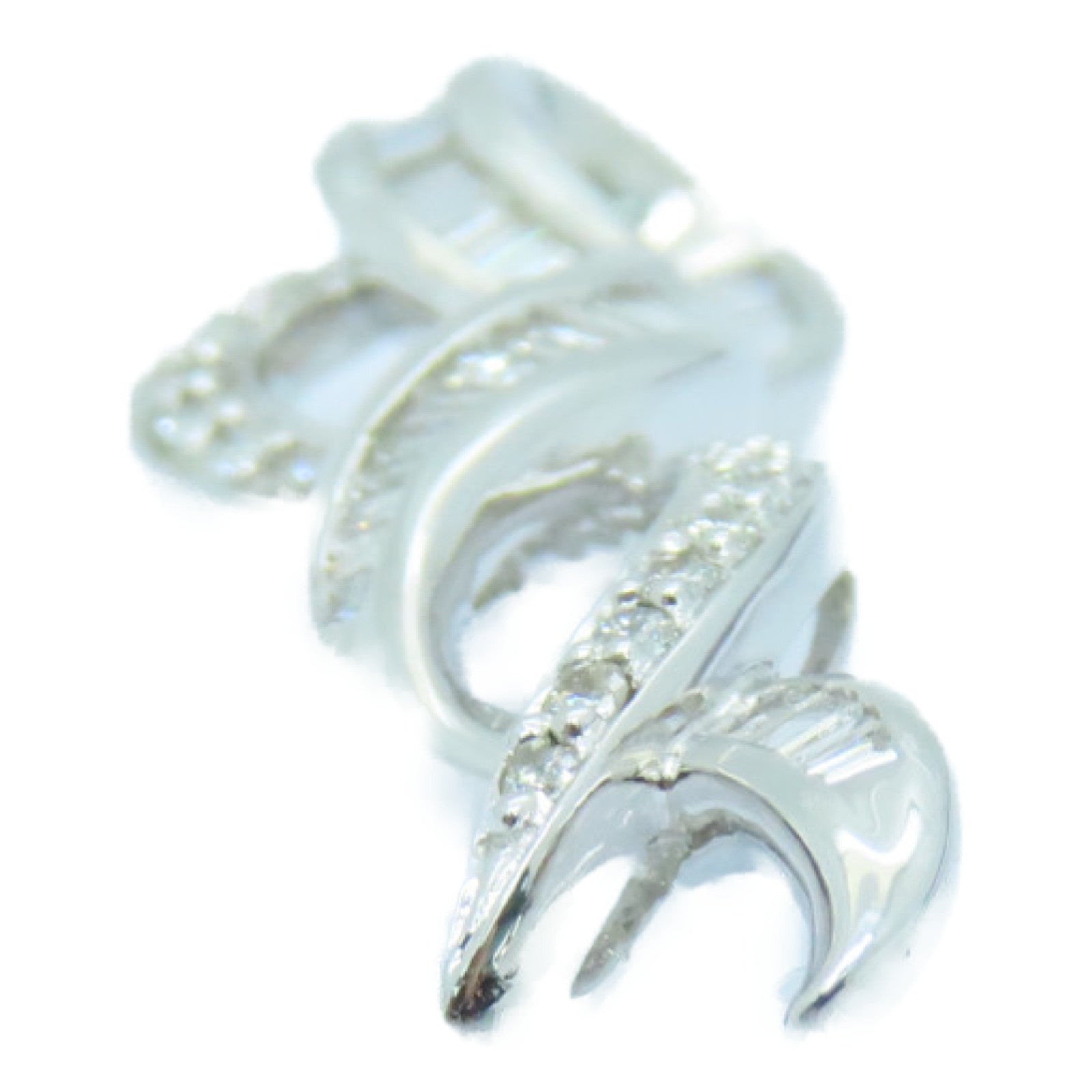 JEWELRY 18K白金Diamond Pendant 0.16ct/0.04ct钻石吊坠
