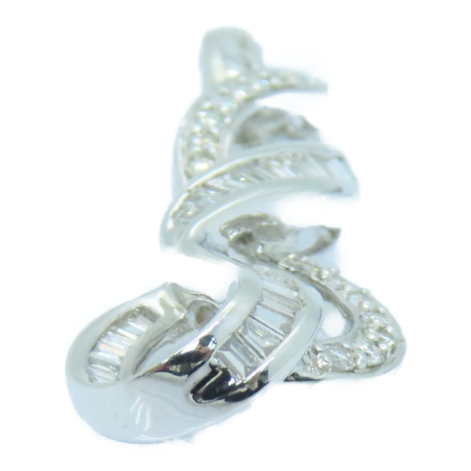 JEWELRY 18K白金Diamond Pendant 0.16ct/0.04ct钻石吊坠