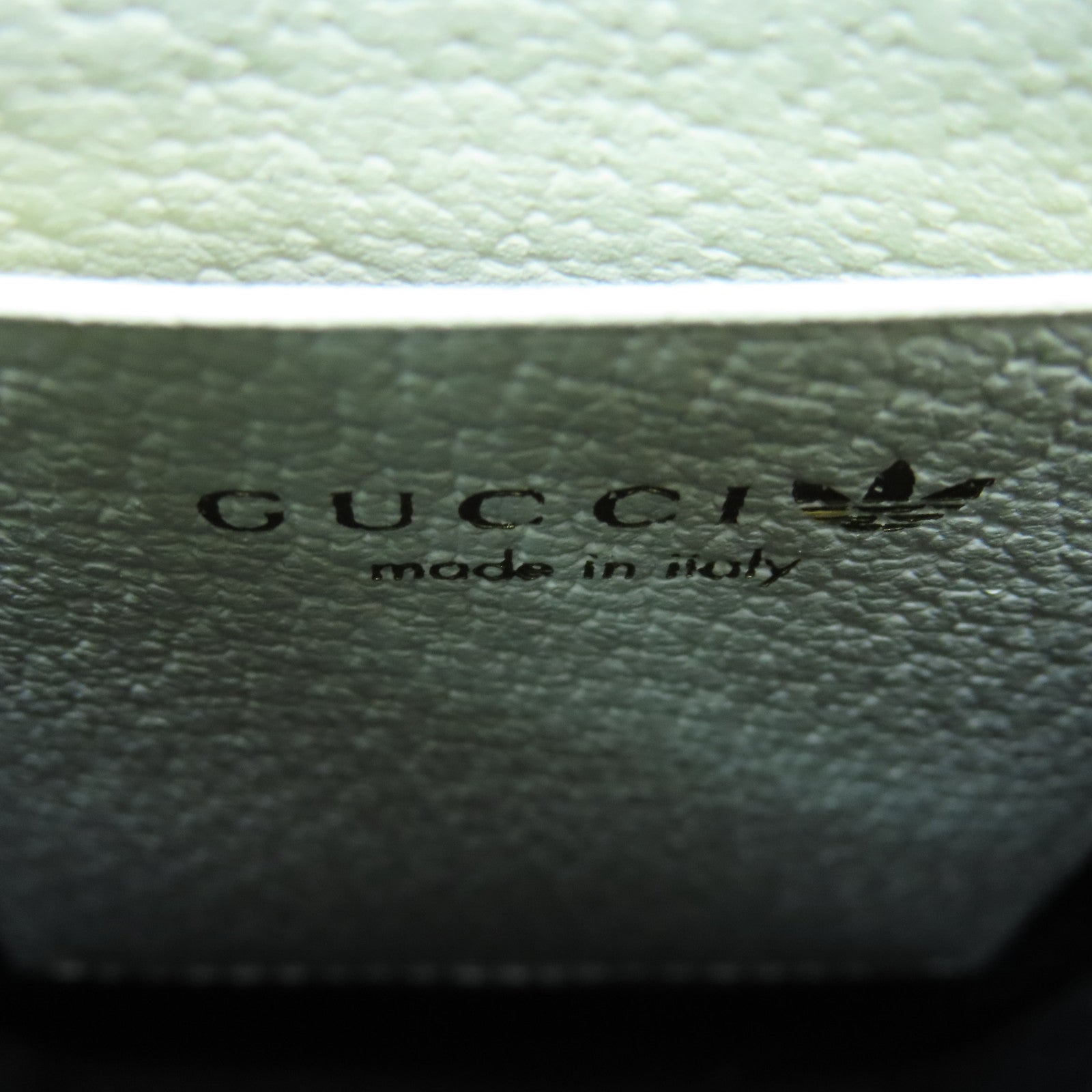 GUCCI 牛皮皮革Gucci x Addias Phone case金扣肩背袋黑色/白色