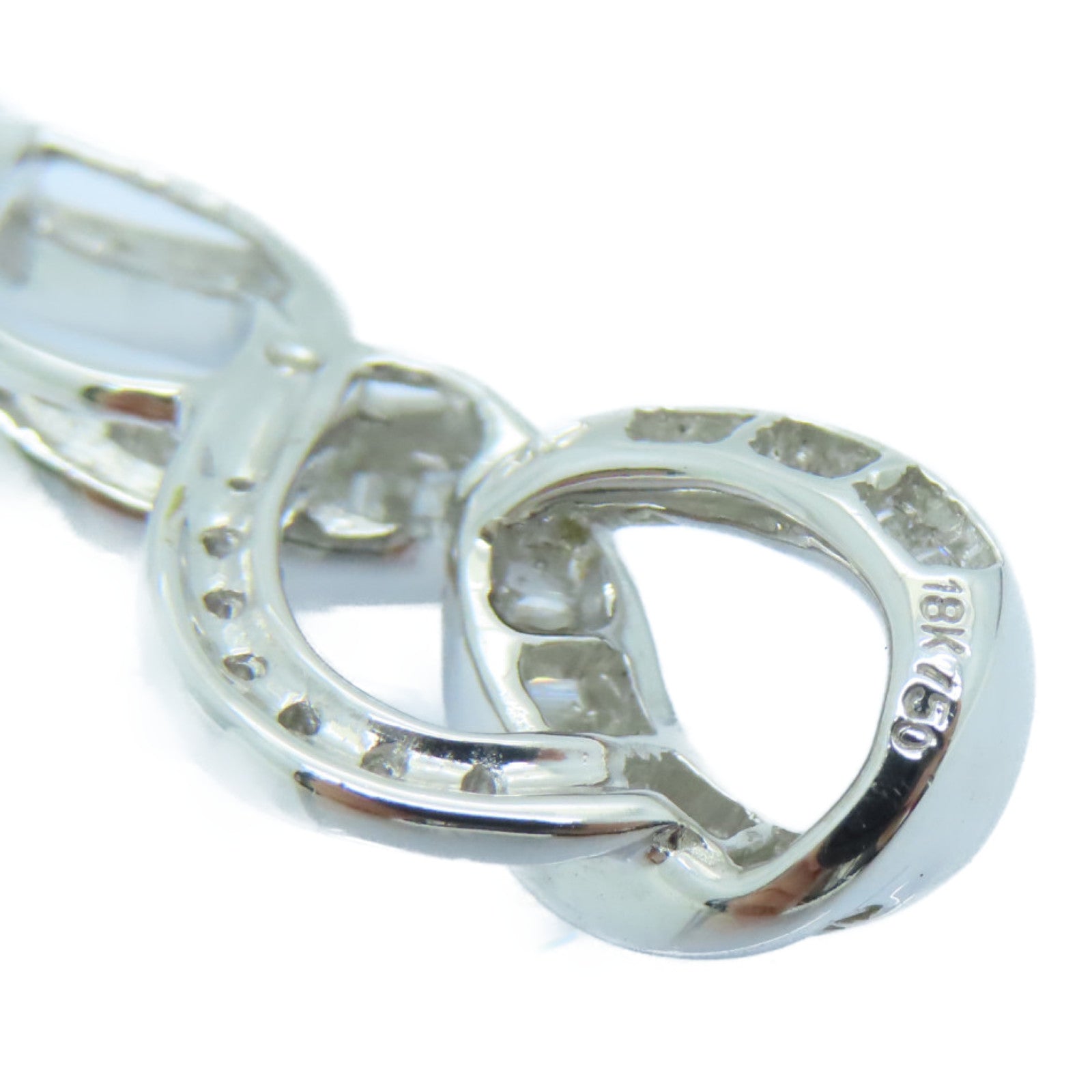 JEWELRY 18K白金Diamond Pendant 0.16ct/0.04ct钻石吊坠