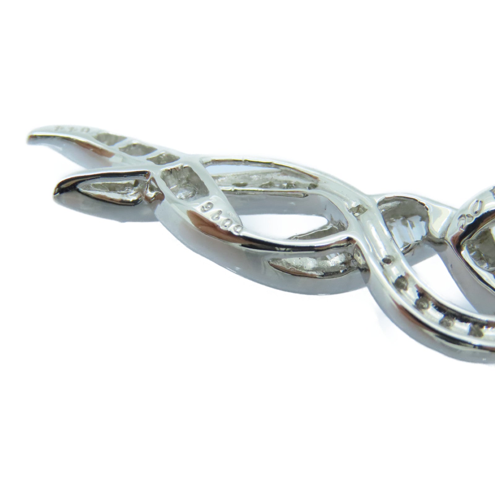 JEWELRY 18K白金Diamond Pendant 0.16ct/0.04ct钻石吊坠