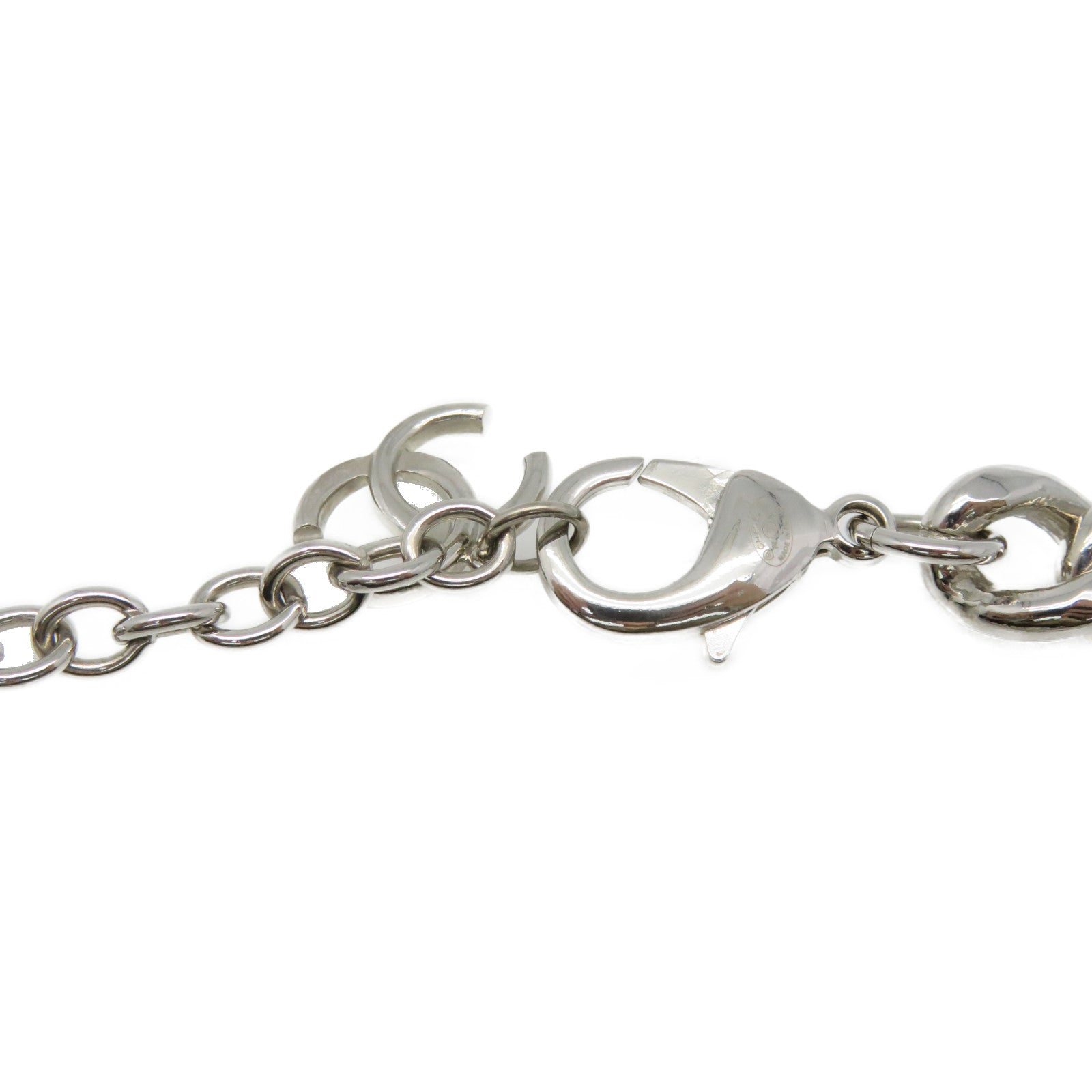 CHANEL 金屬/PCV Necklace項鏈銀色/透明色
