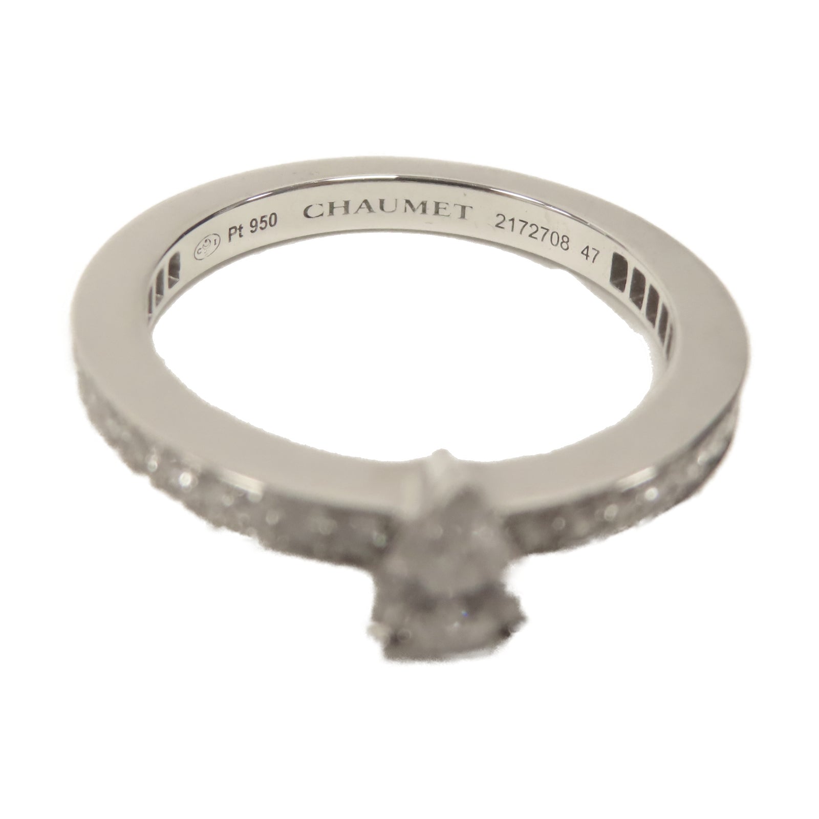 Chaumet 18K白金Diamond Ring戒指銀色US#4