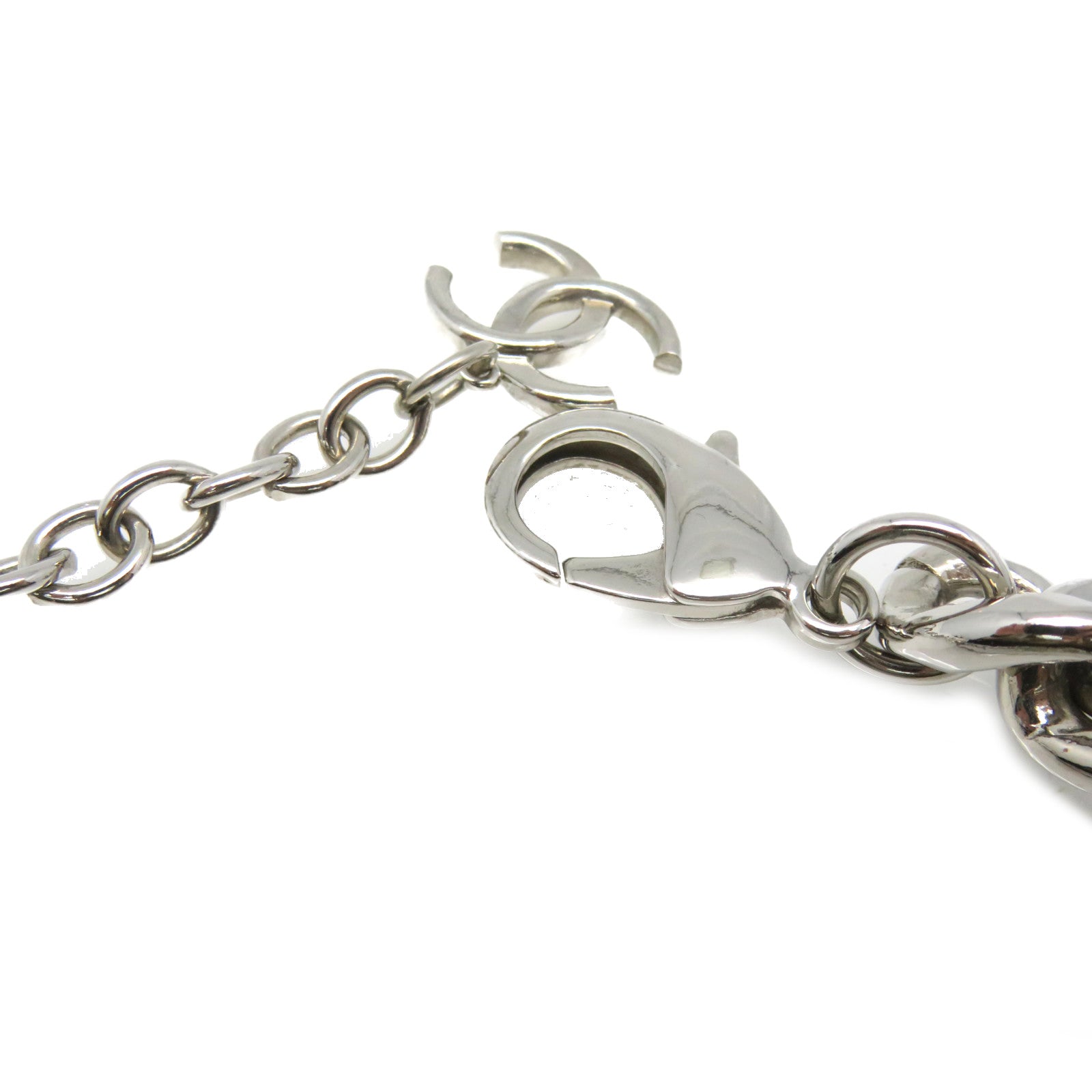 CHANEL 金屬/PCV Necklace項鏈銀色/透明色