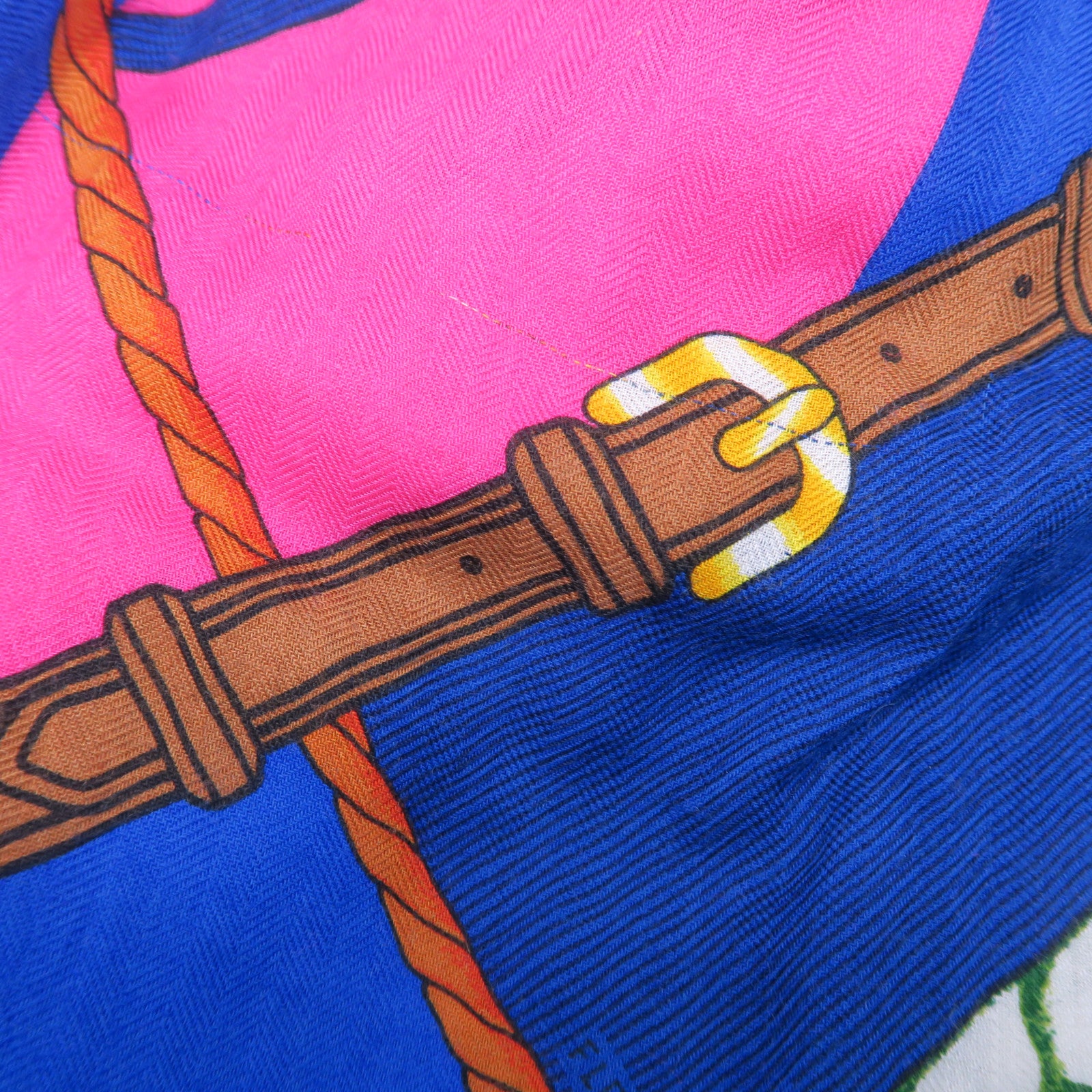 HERMES 羊絨Scarf圍巾藍色