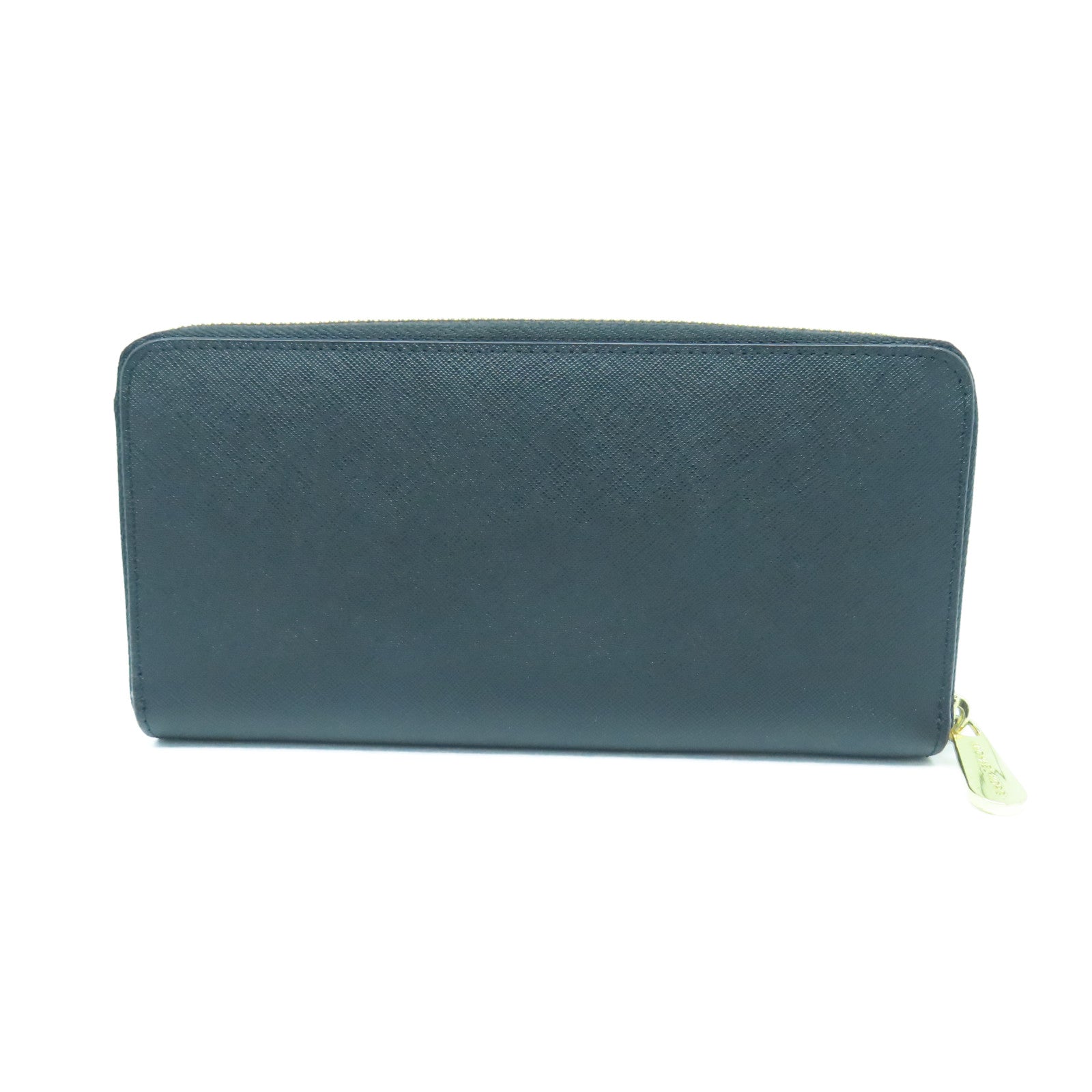 Michael Kors Leather Long Wallet Gold Buckle Long Wallet Black