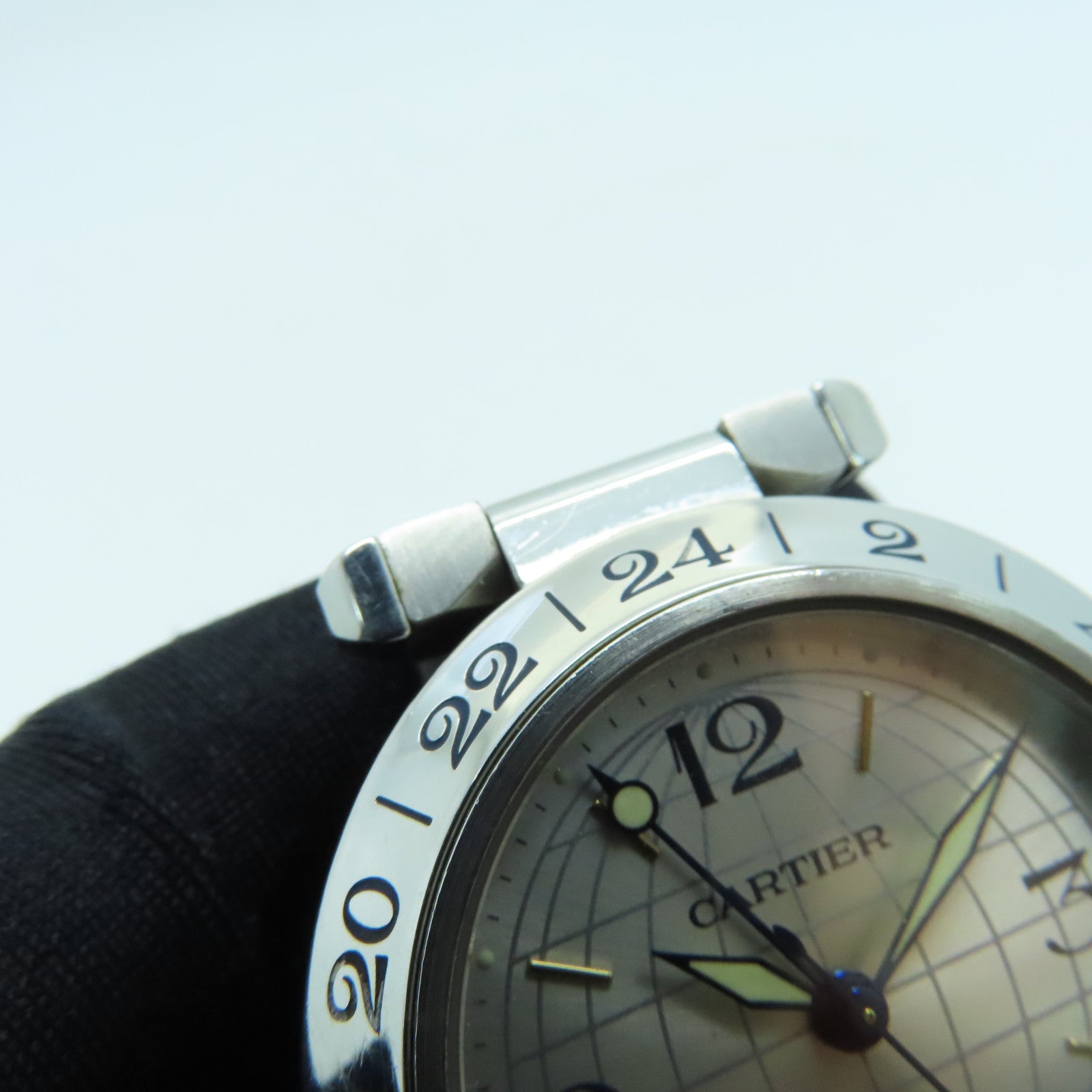 CARTIER Pasha C不鏽鋼手錶自動機芯銀色