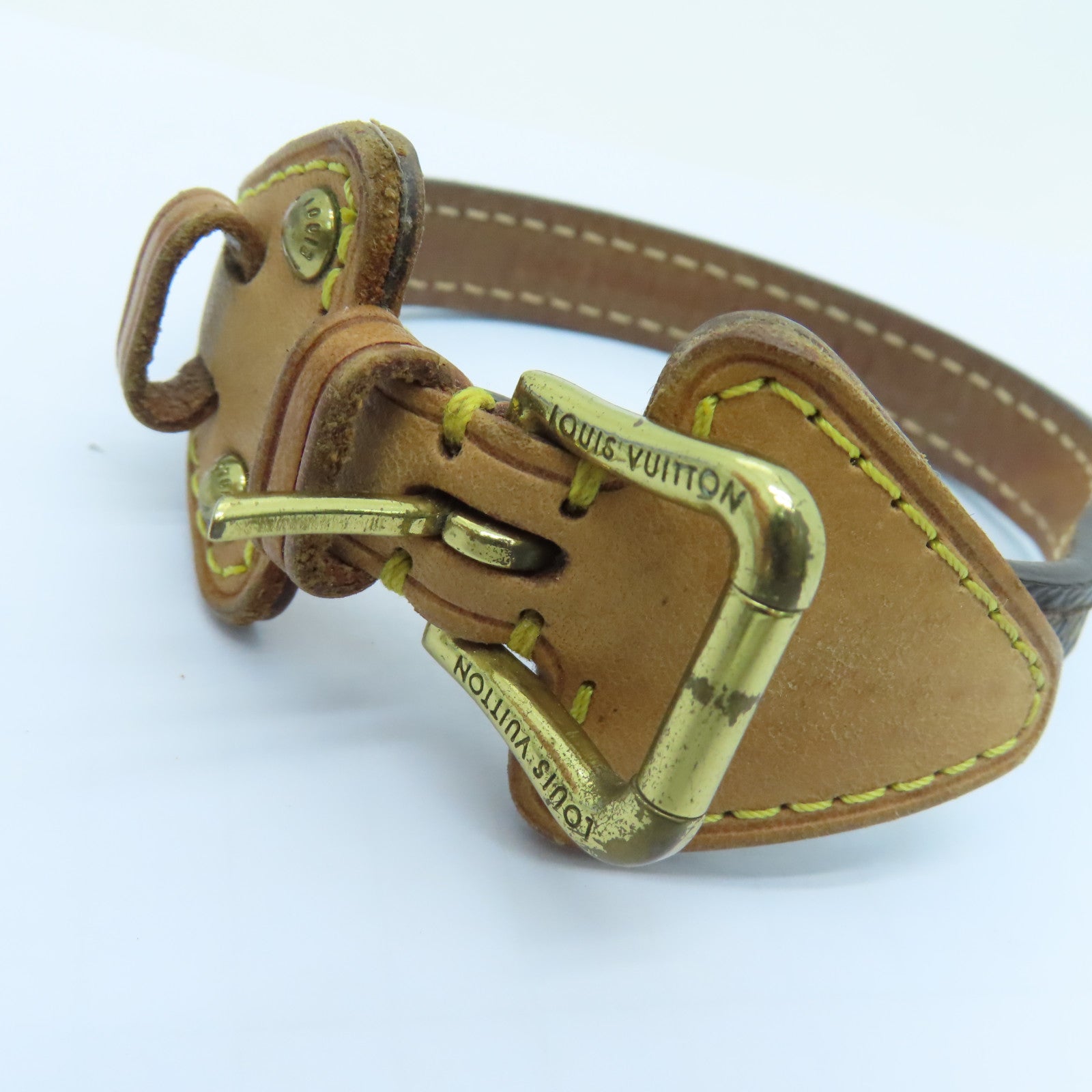 LOUIS VUITTON Monogram Bracelet手镯金扣啡色