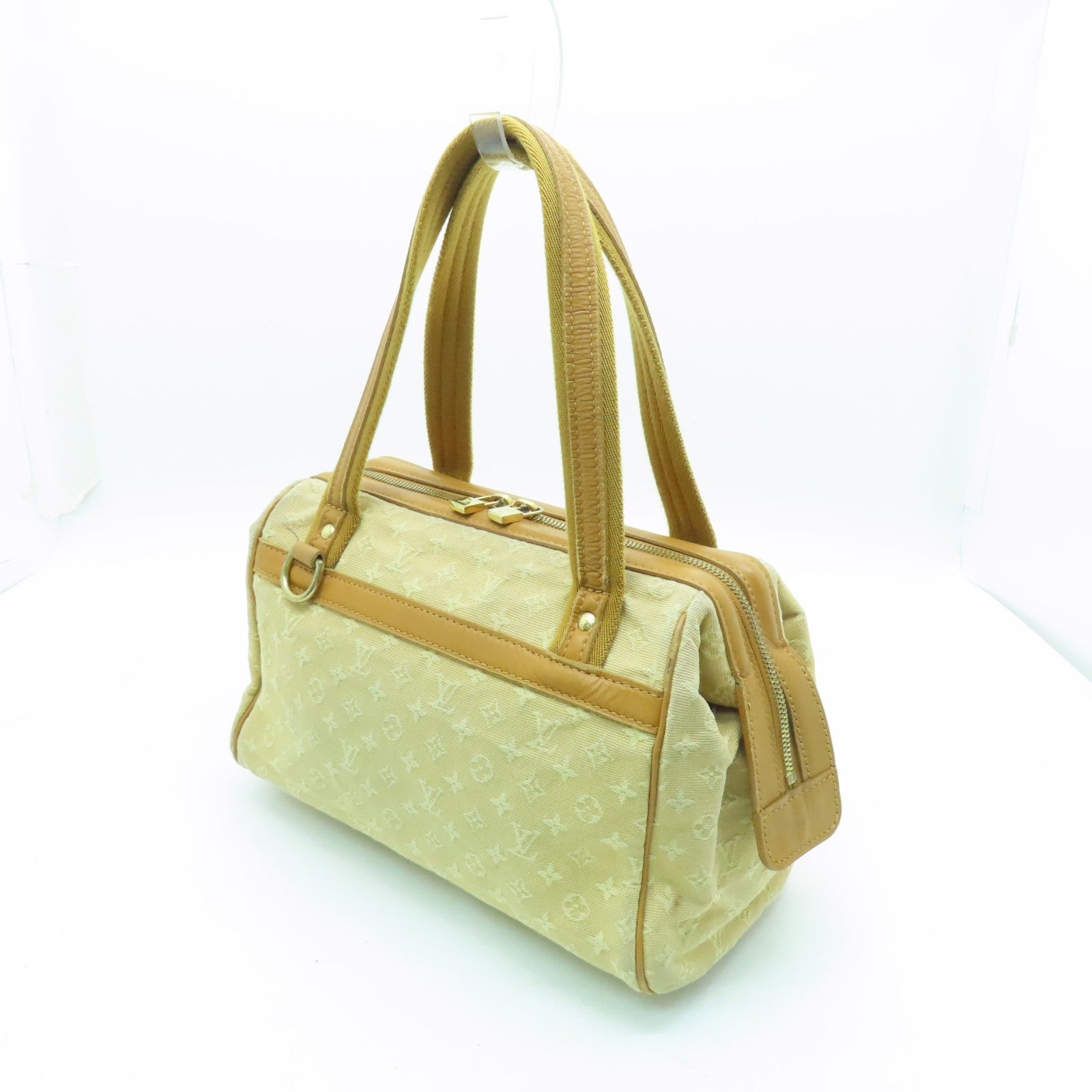 LOUIS VUITTON Monogram Mini Josephine PM金扣手挽袋米色
