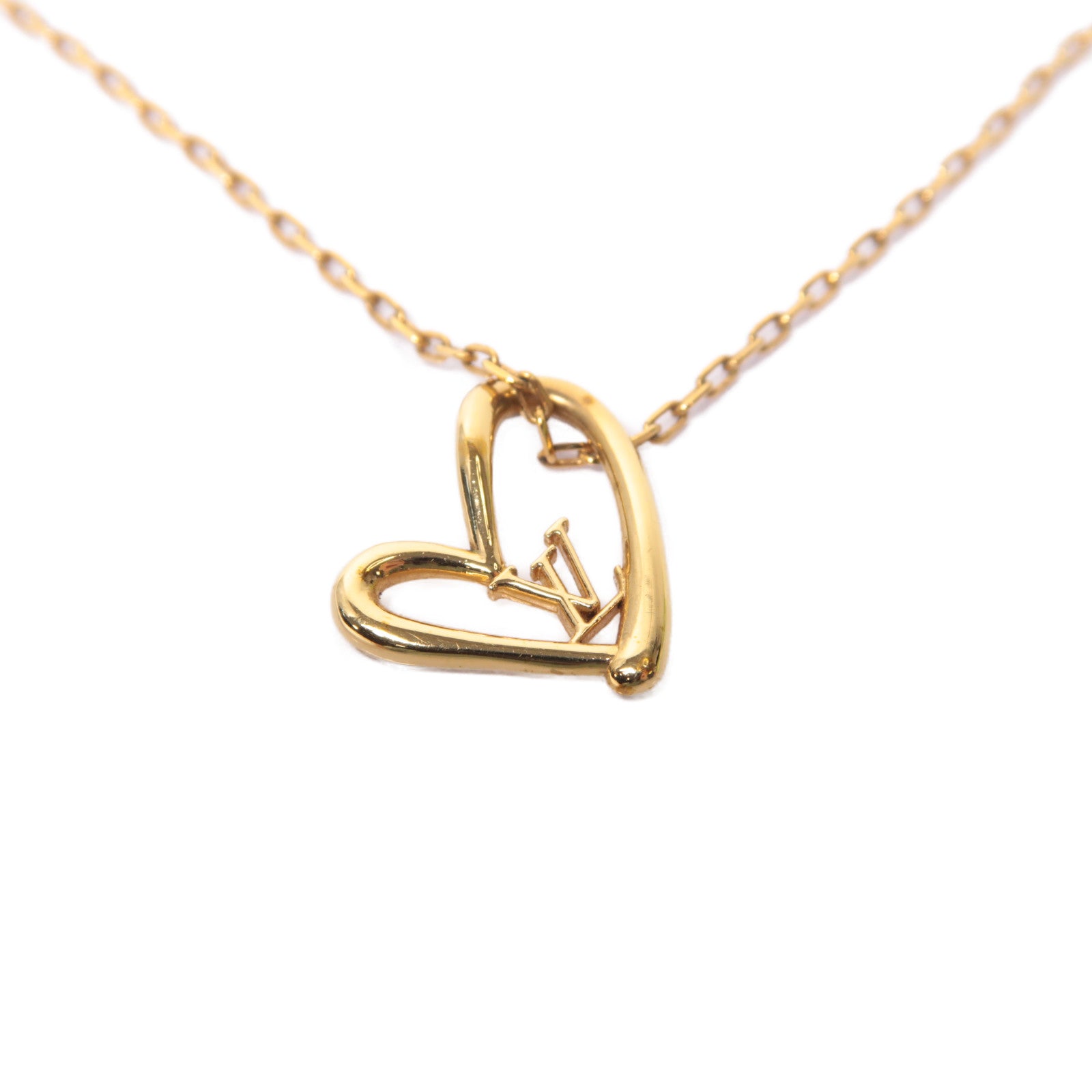 LOUIS VUITTON 金屬Fall In Love Necklace項鍊金色