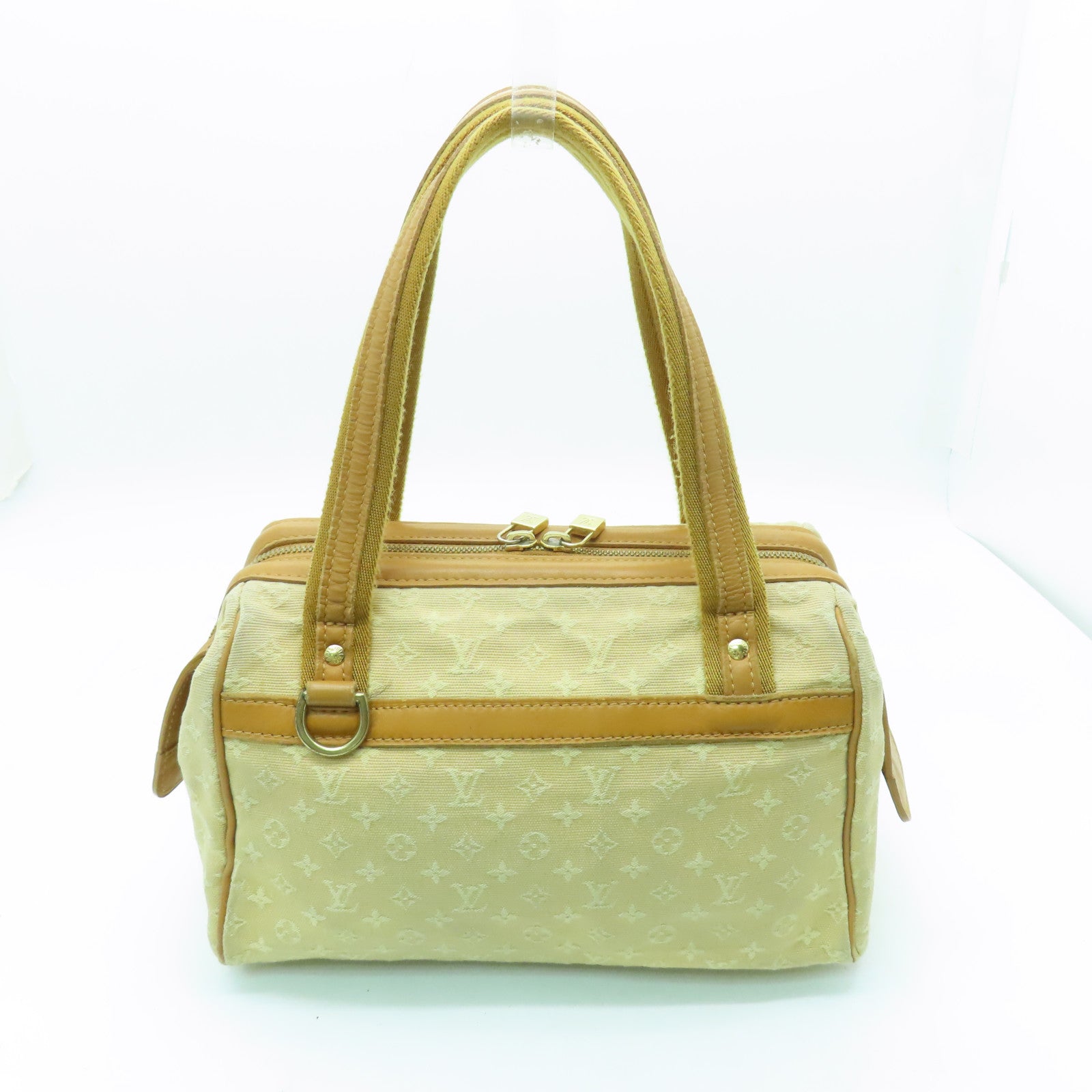 LOUIS VUITTON Monogram Mini Josephine PM金扣手挽袋米色