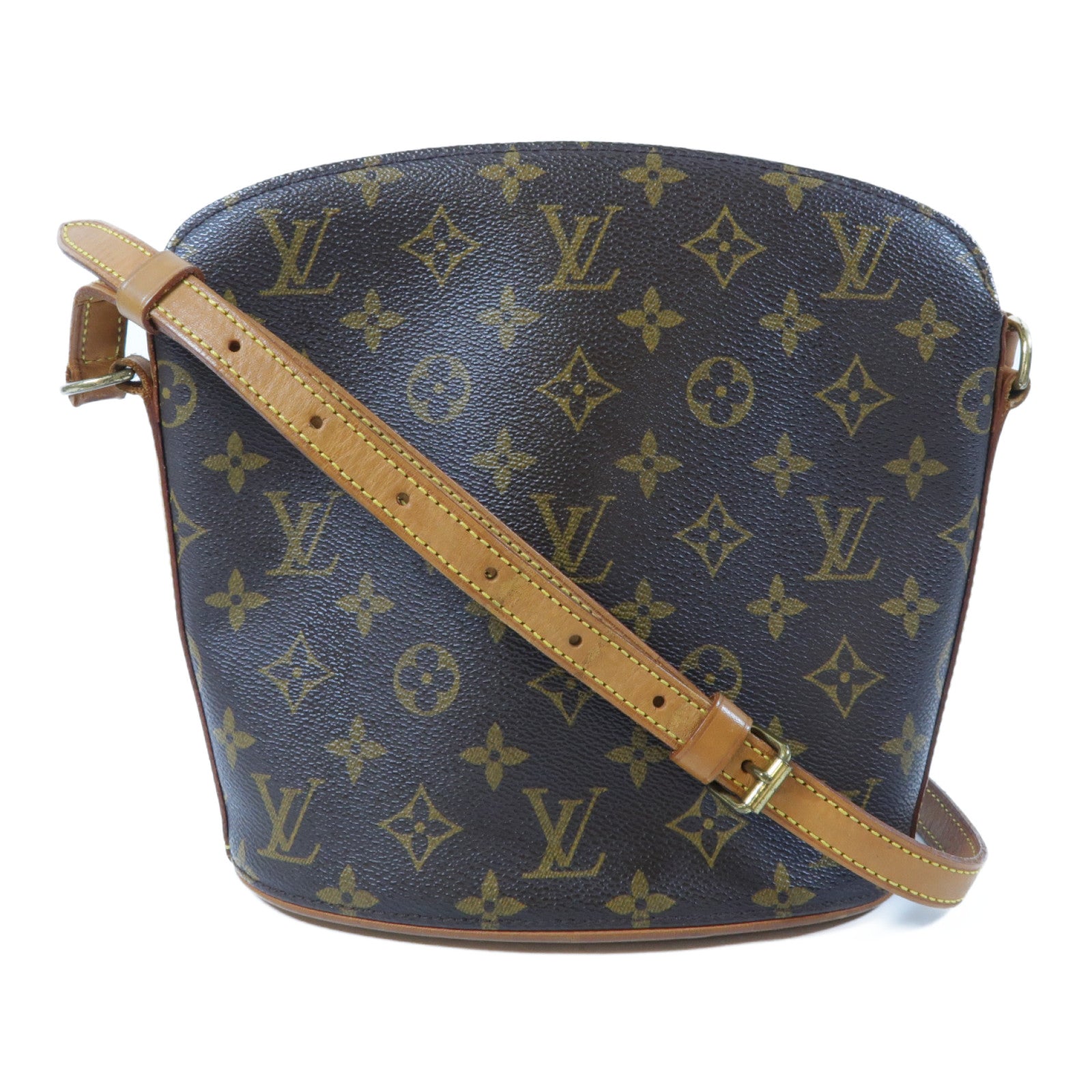 LOUIS VUITTON Monogram Drouot金扣肩背袋啡色