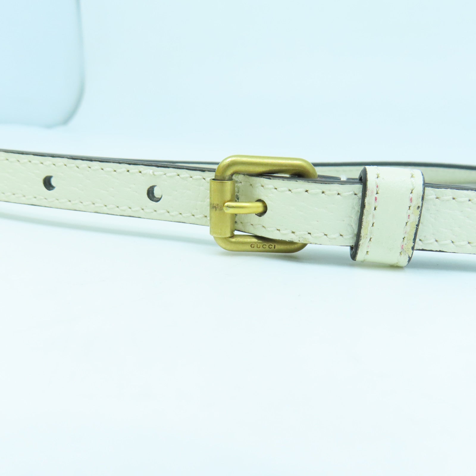 GUCCI 牛皮皮革Gucci x Addias Phone case金扣肩背袋黑色/白色