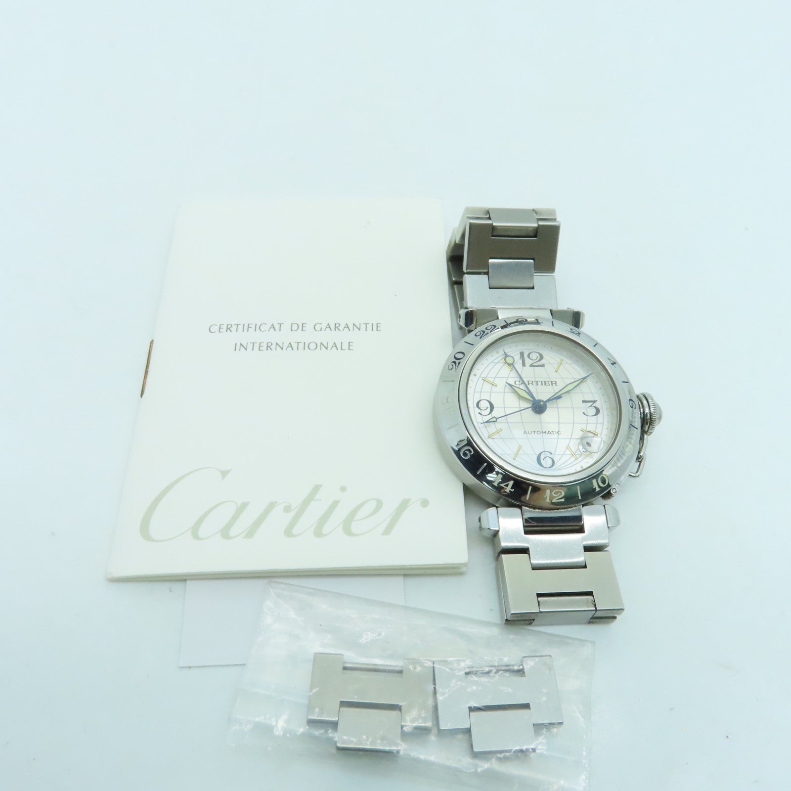 CARTIER Pasha C不鏽鋼手錶自動機芯銀色