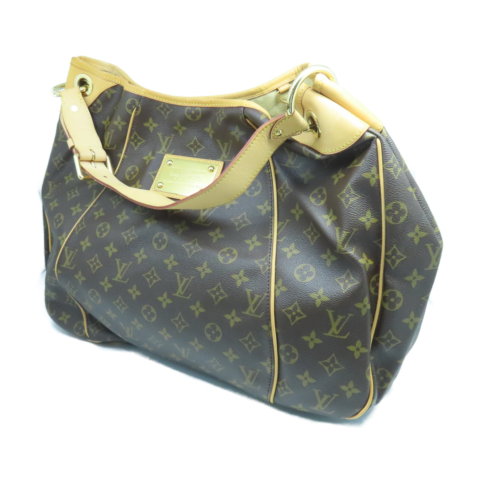 LOUIS VUITTON Monogram Galliera GM金扣肩背袋棕色