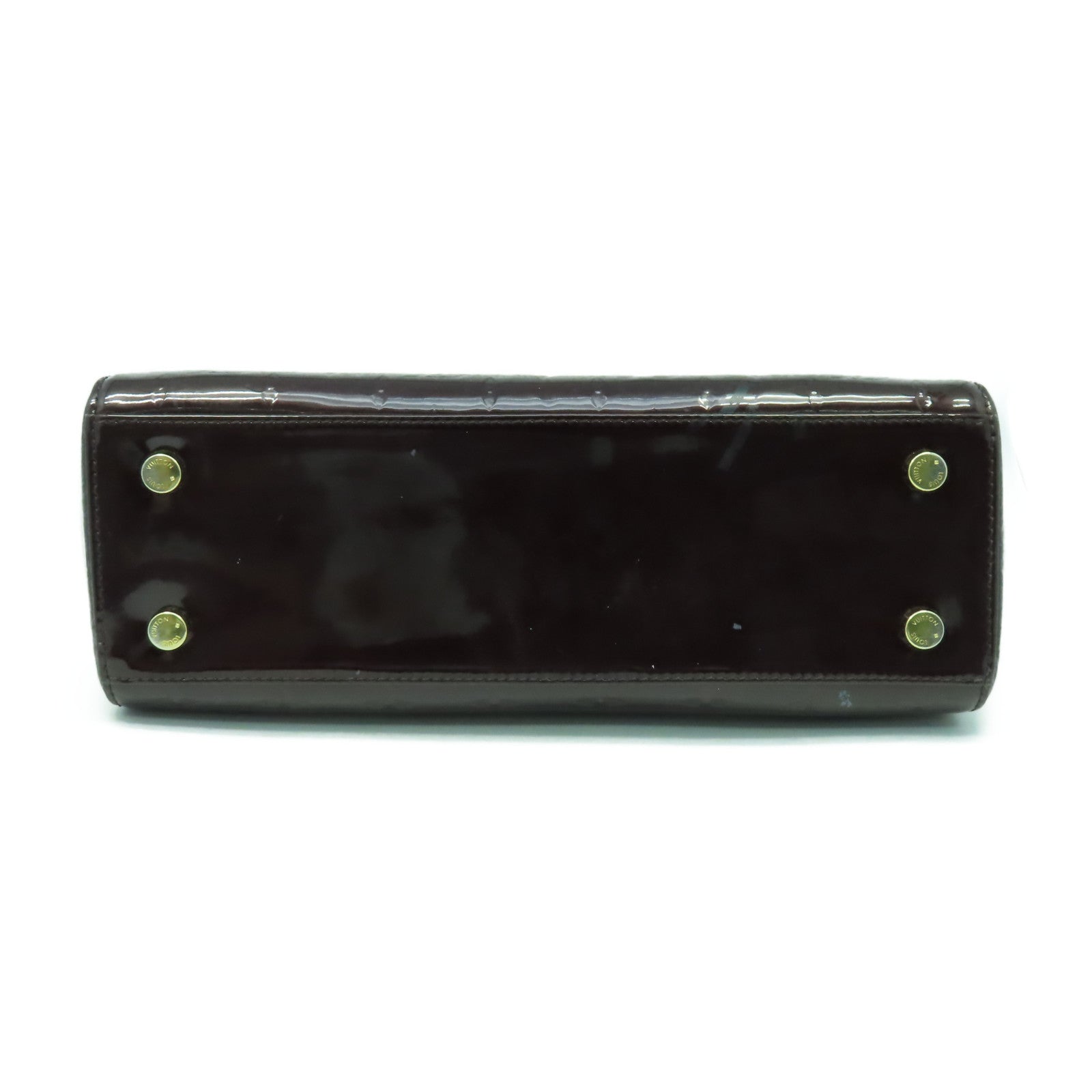 LOUIS VUITTON Monogram Vernis Blair MM金扣手挽肩背兩用袋酒紅色