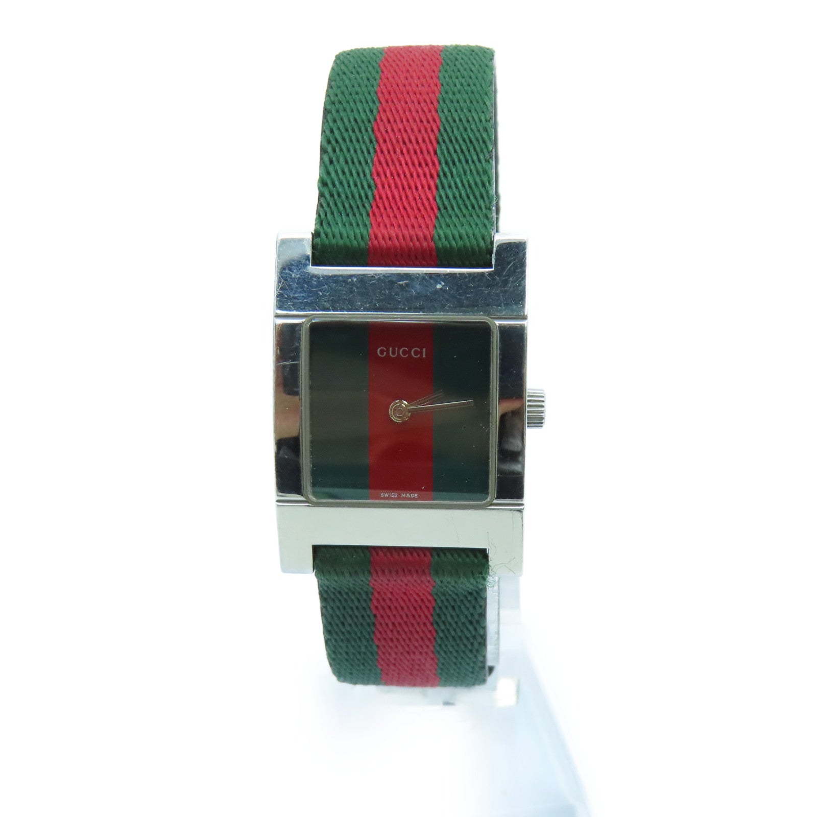GUCCI Gucci不锈钢手表石英机芯绿色/红色