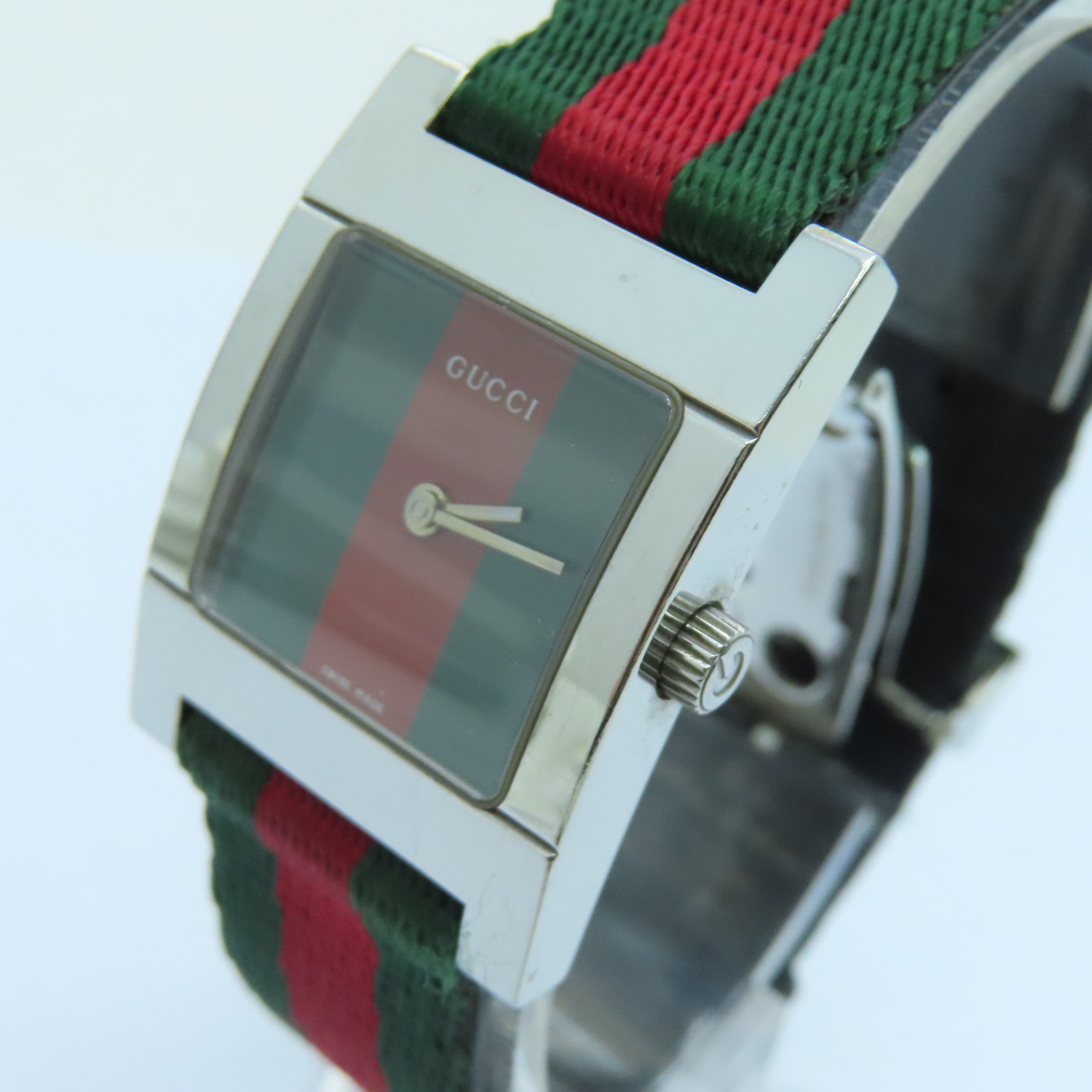 GUCCI Gucci不锈钢手表石英机芯绿色/红色