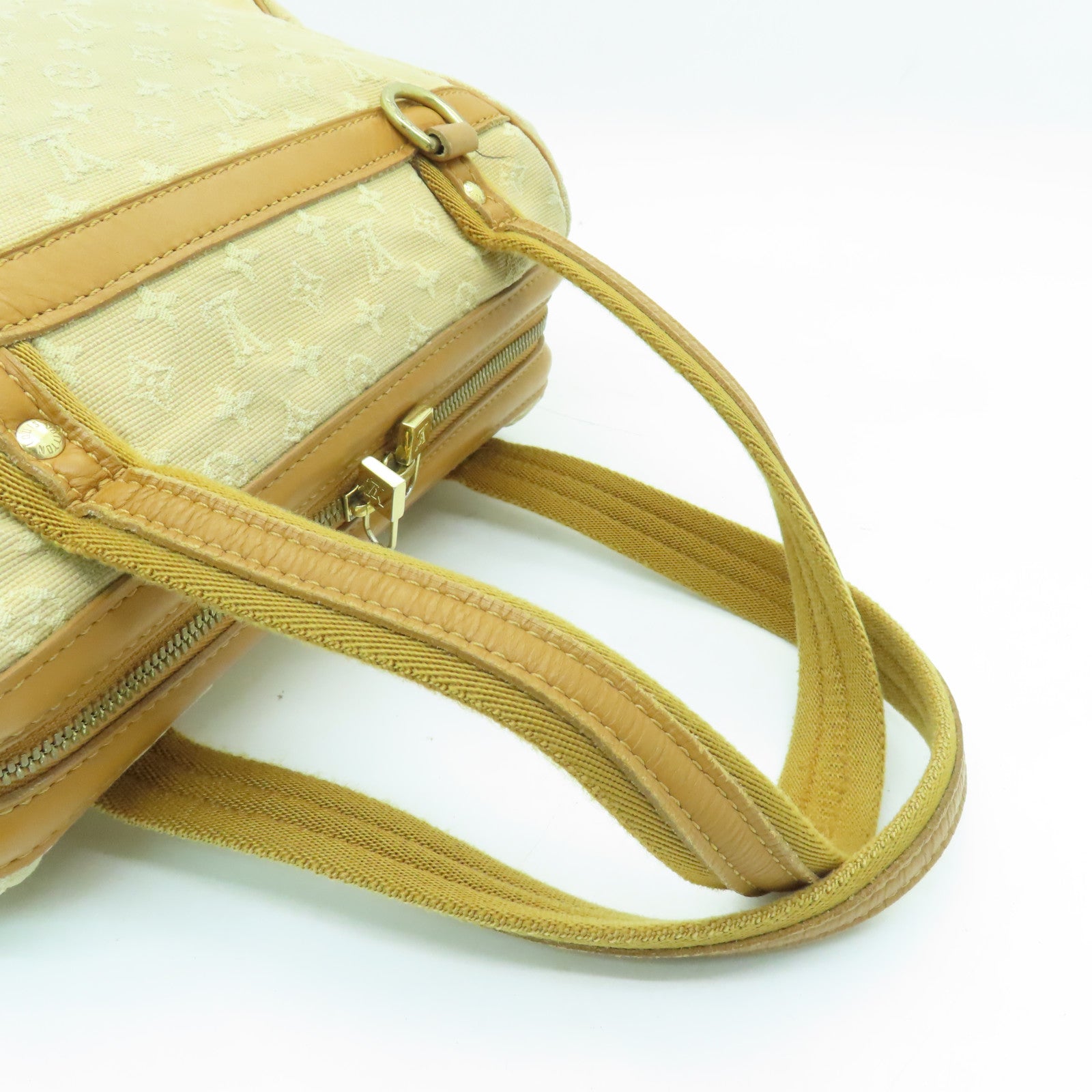 LOUIS VUITTON Monogram Mini Josephine PM金扣手挽袋米色