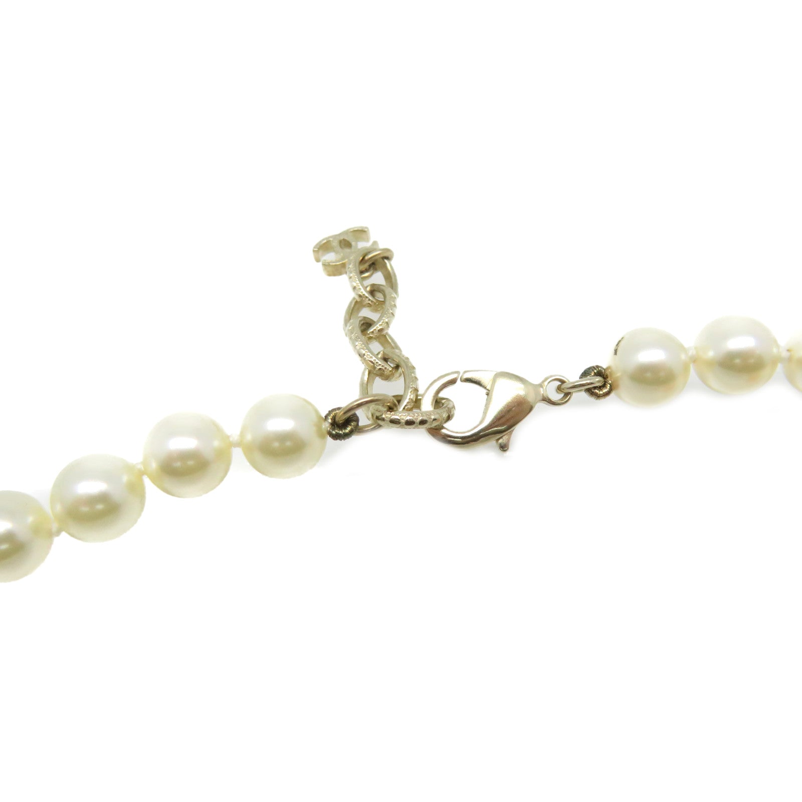 CHANEL 金屬/PCV/仿珍珠Necklace項鏈粉紅色/米白色