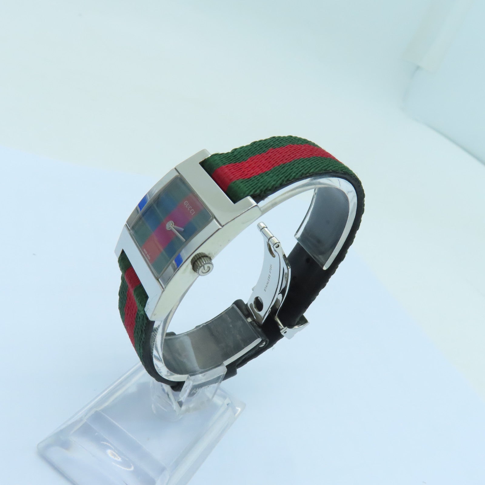 GUCCI Gucci不锈钢手表石英机芯绿色/红色