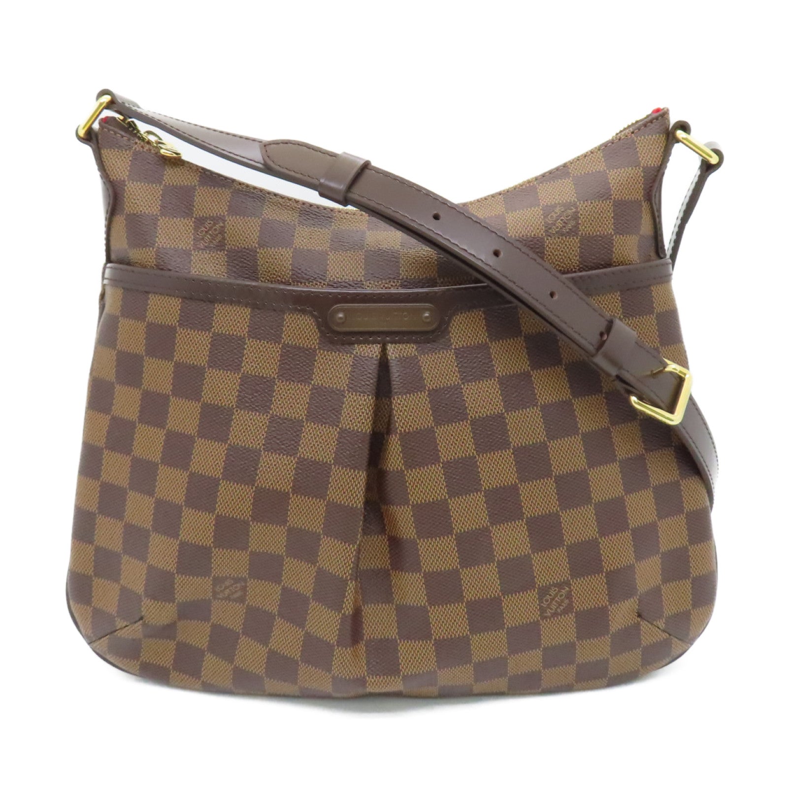 LOUIS VUITTON Damier Bloomsbury PM Gold Buckle Shoulder Bag Brown