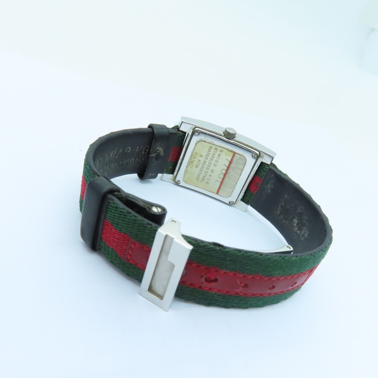 GUCCI Gucci不锈钢手表石英机芯绿色/红色