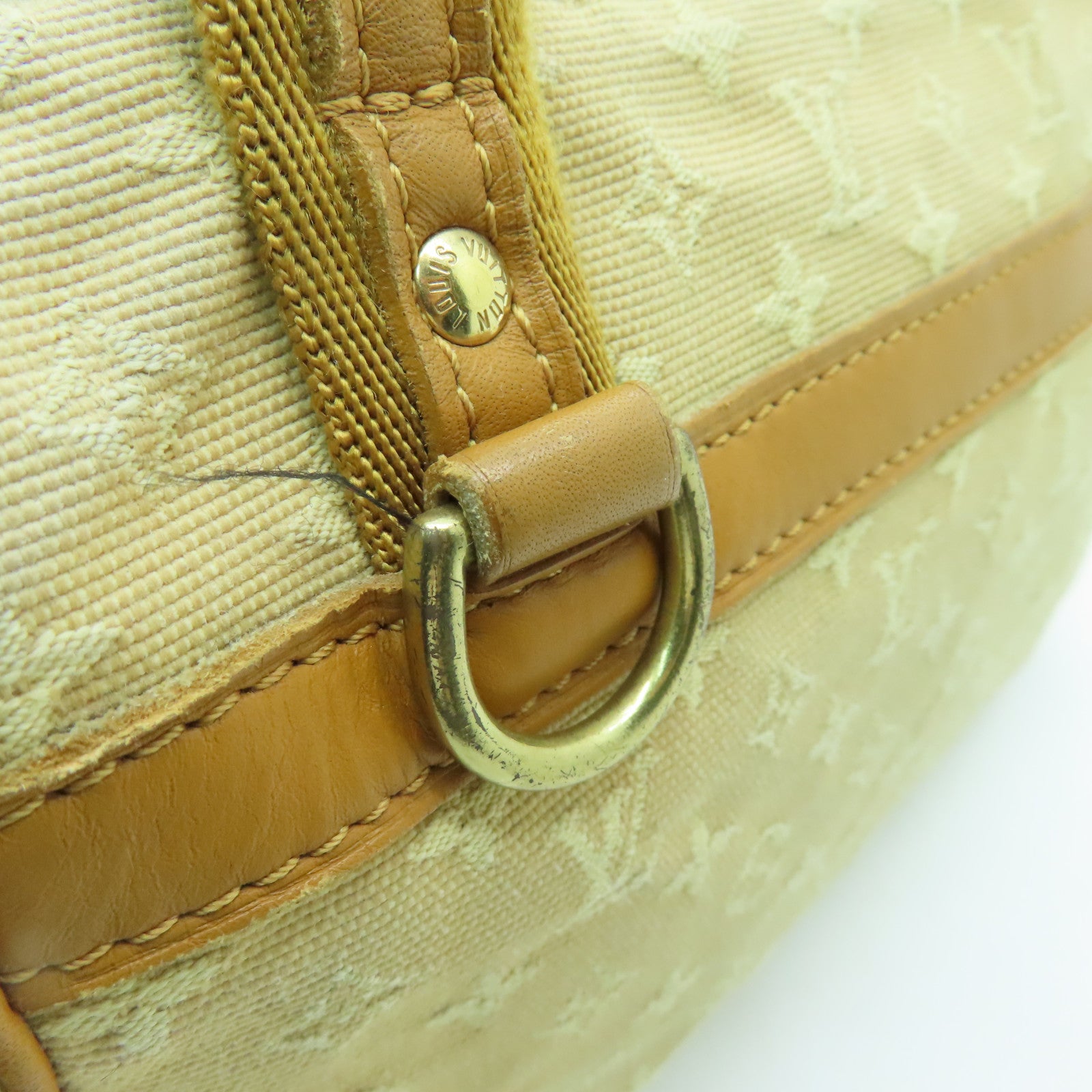 LOUIS VUITTON Monogram Mini Josephine PM金扣手挽袋米色