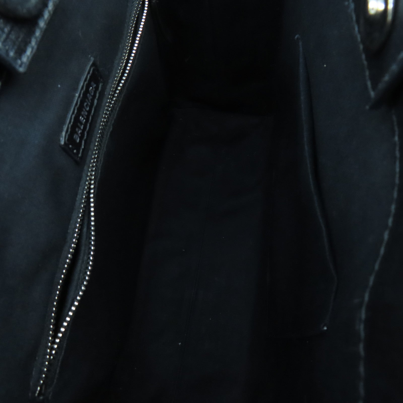 BALENCIAGA 牛皮皮革Shopping Bag銀扣手挽肩背兩用袋黑色