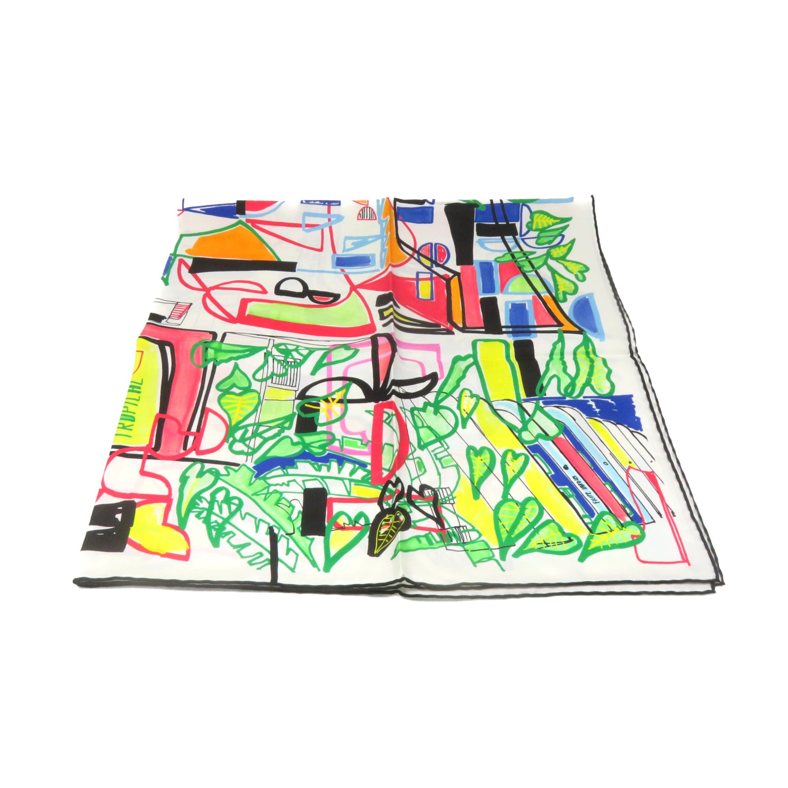 HERMES 【激減優惠】絲質Scarf 90x90絲巾白色/彩色