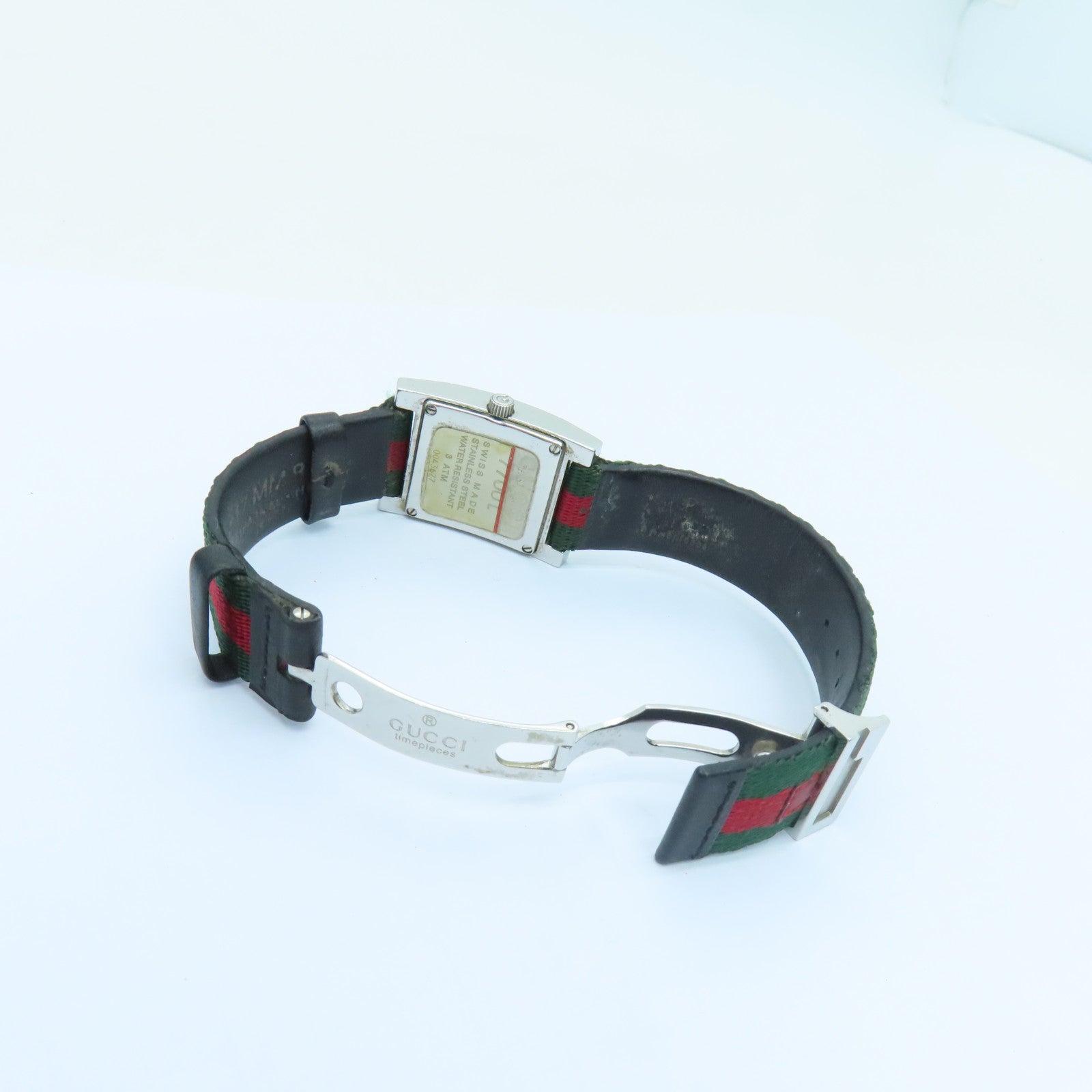 GUCCI Gucci不锈钢手表石英机芯绿色/红色