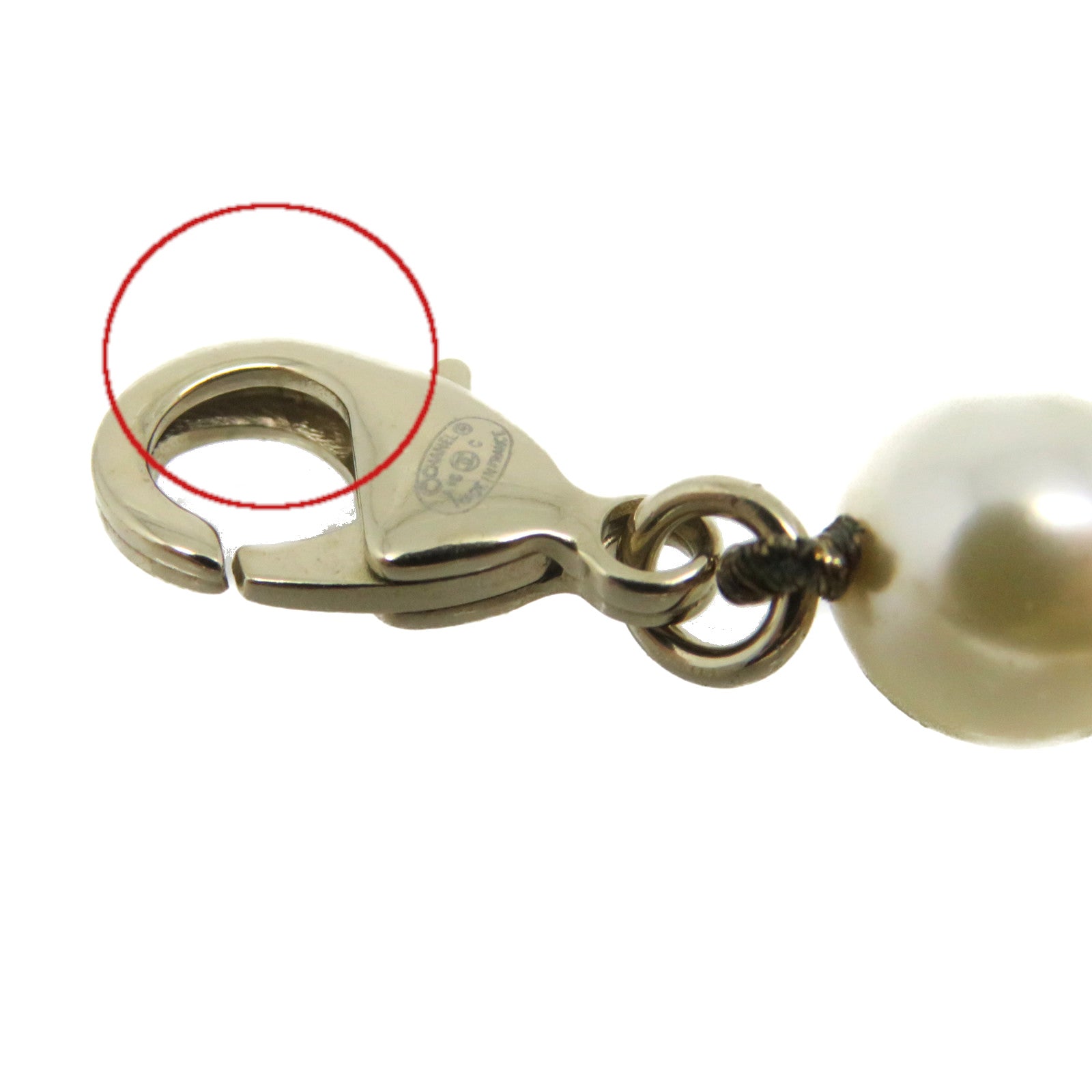 CHANEL 金屬/PCV/仿珍珠Necklace項鏈粉紅色/米白色