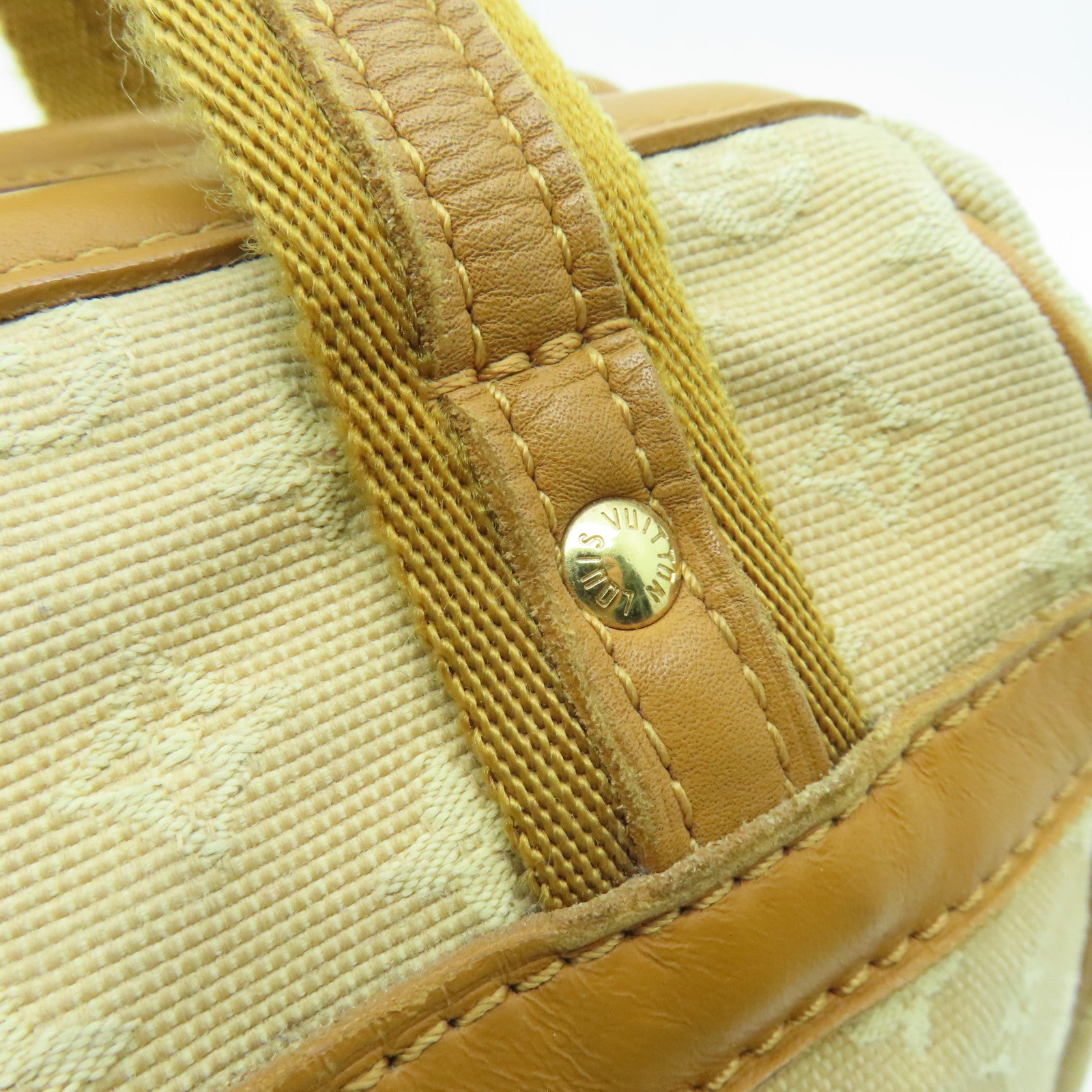 LOUIS VUITTON Monogram Mini Josephine PM金扣手挽袋米色