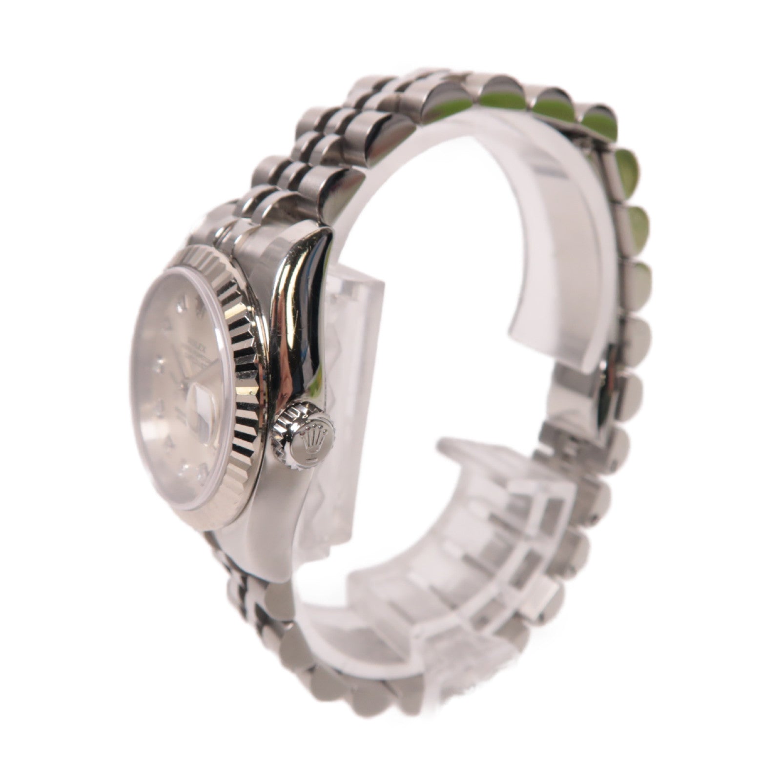 ROLEX Lady Datejust 18K白金/不鏽鋼手錶自動機芯銀色