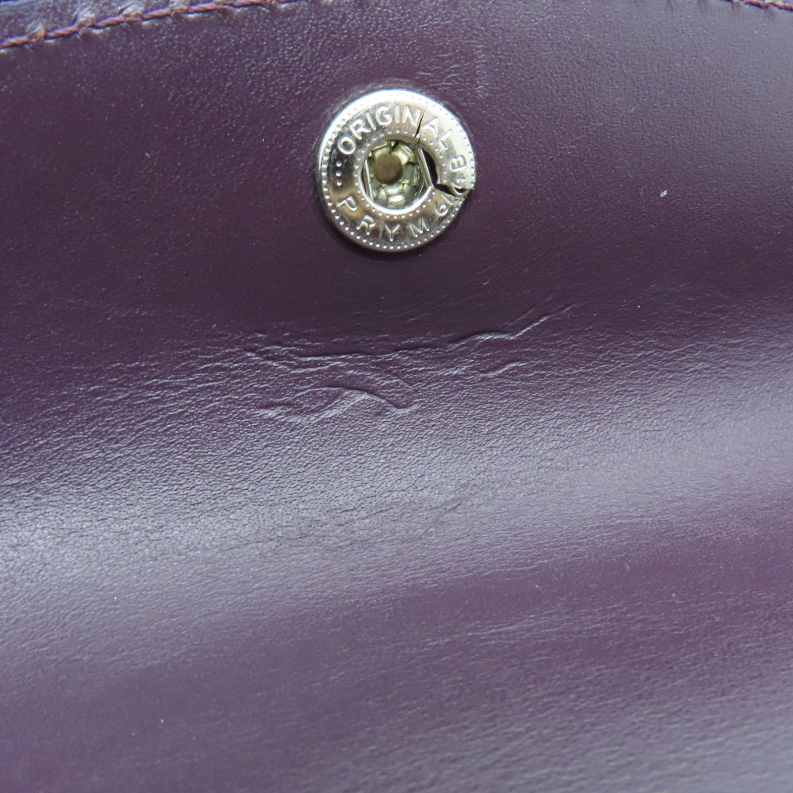 Longchamp Cowhide Leather 2 Way Shoulder Silver Buckle Handle Shoulder Bag Purple