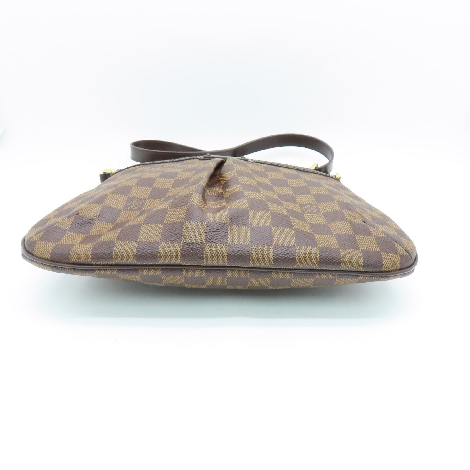 LOUIS VUITTON Damier Bloomsbury PM Gold Buckle Shoulder Bag Brown
