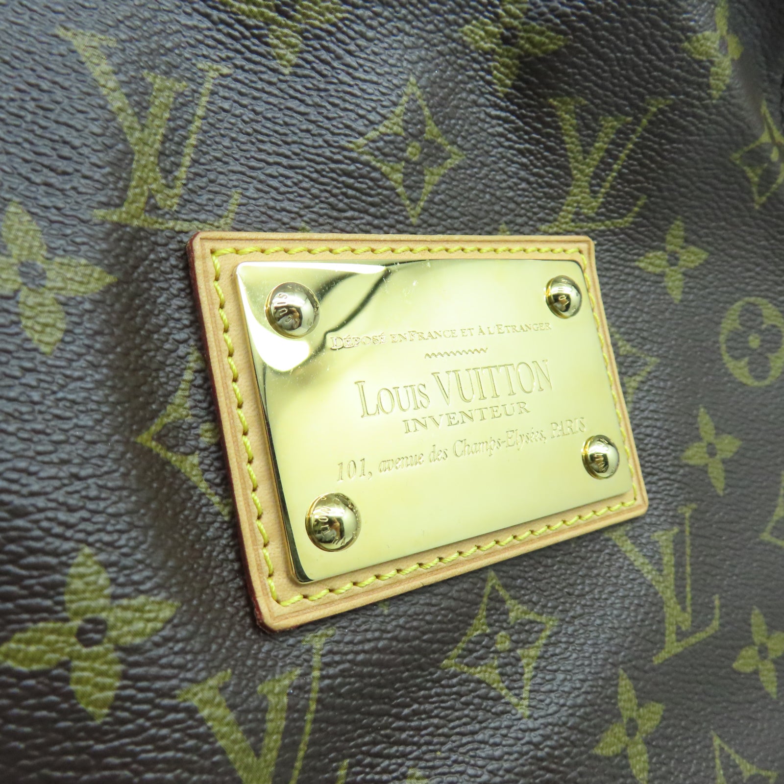LOUIS VUITTON Monogram Galliera GM金扣肩背袋棕色