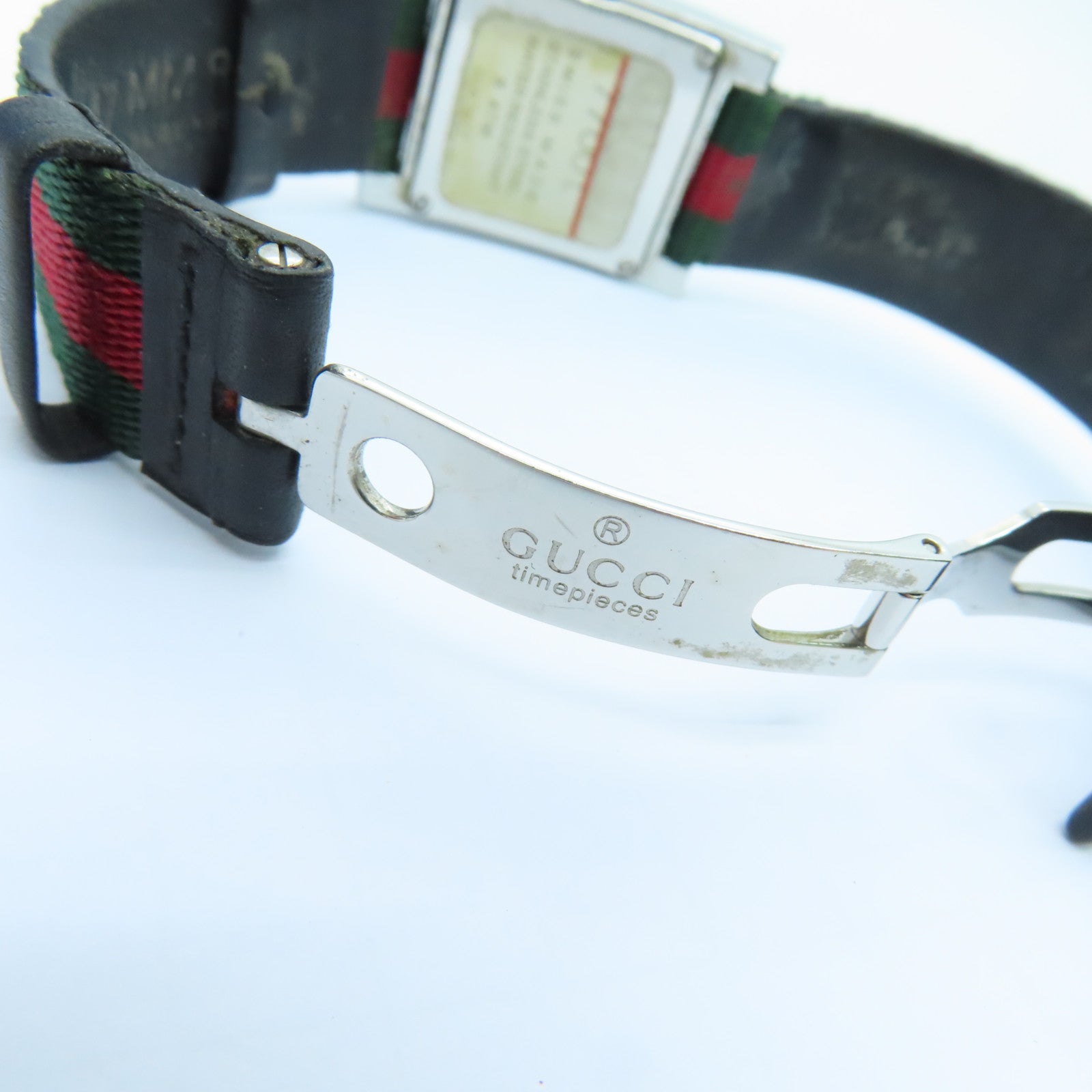 GUCCI Gucci不锈钢手表石英机芯绿色/红色