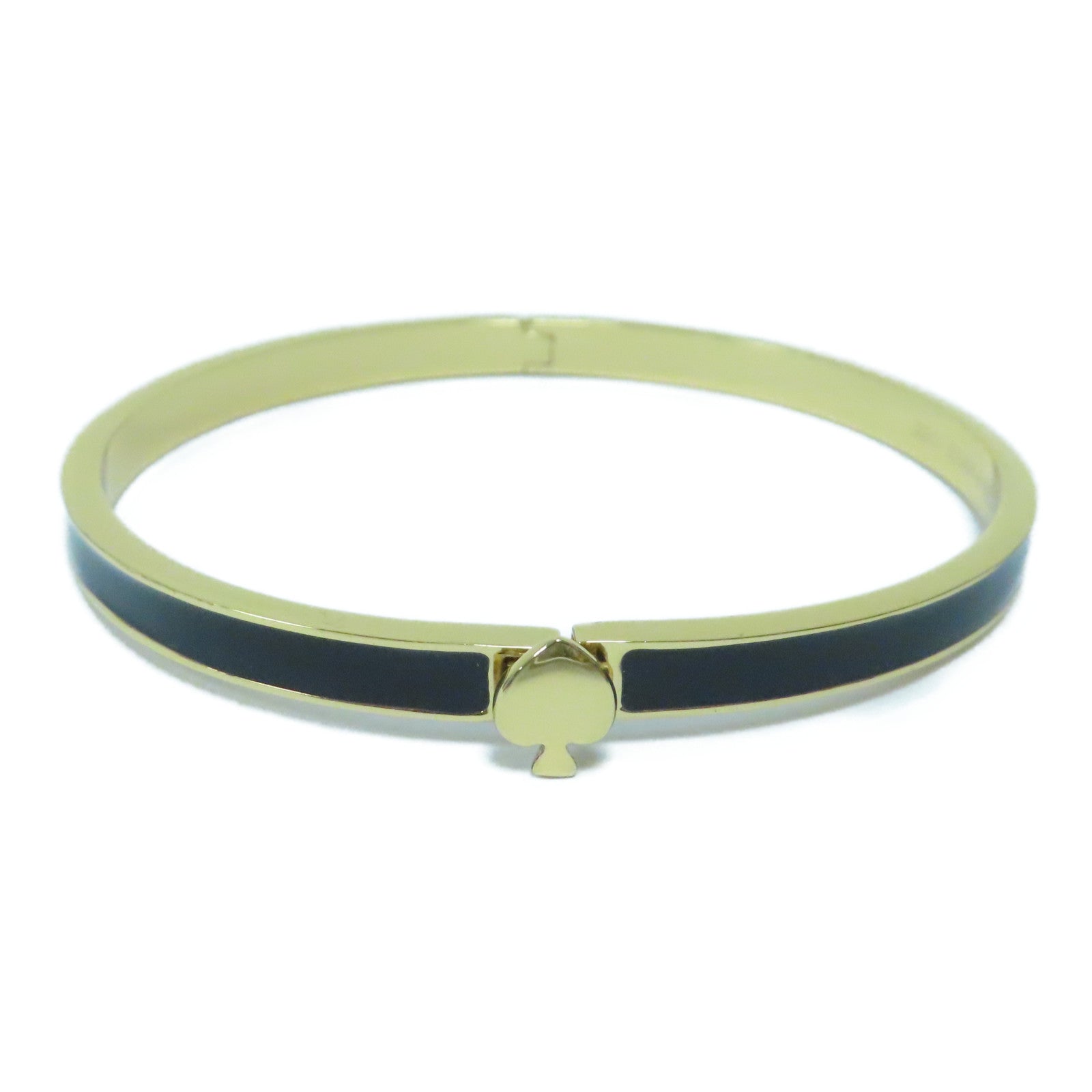 Kate Spade 金屬Bangle金扣手鐲黑色/金色