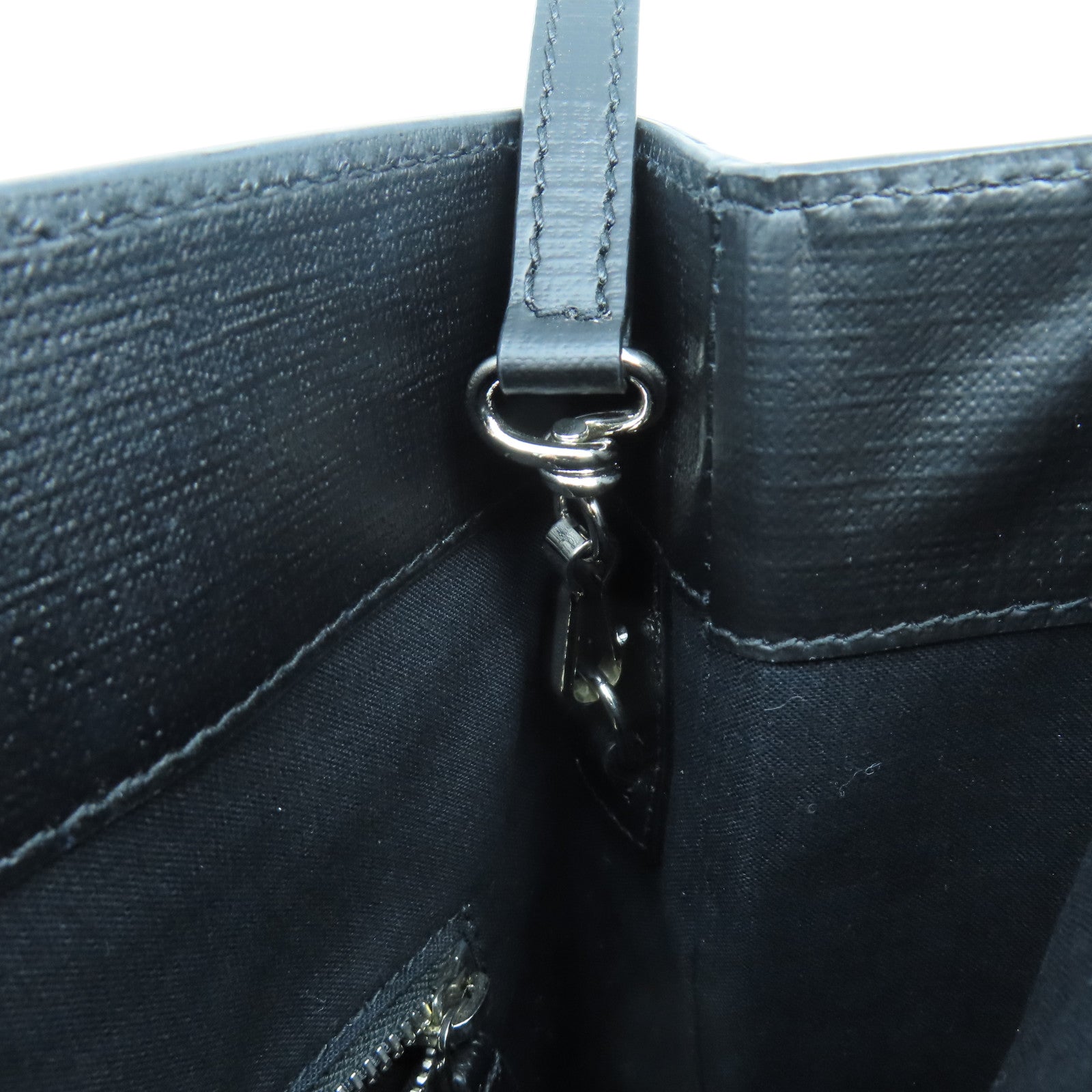 BALENCIAGA 牛皮皮革Shopping Bag銀扣手挽肩背兩用袋黑色