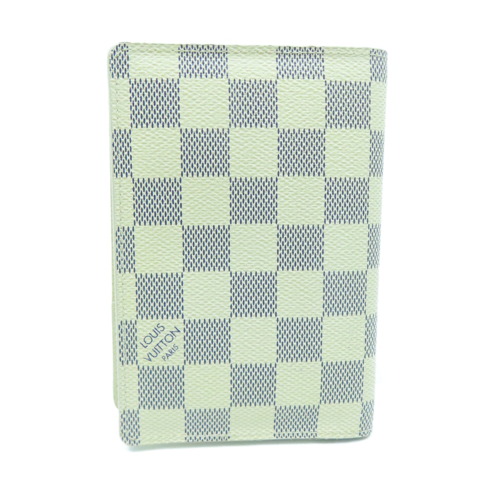 LOUIS VUITTON Damier AzurPassport Cover護照套白色