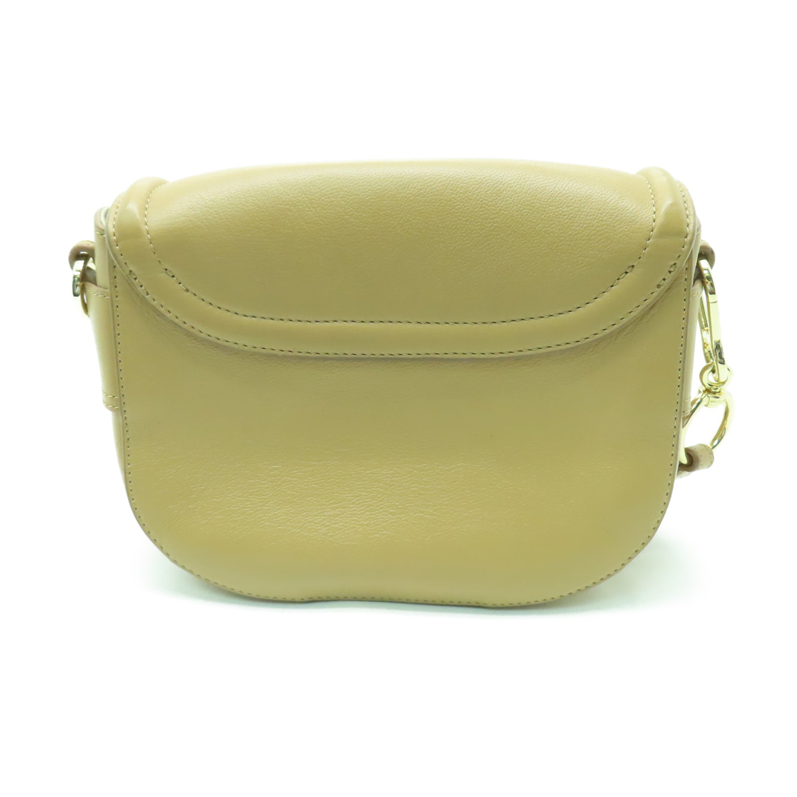 SEE BY CHLOE 牛皮皮革Shoulder Bag金扣肩背袋米色