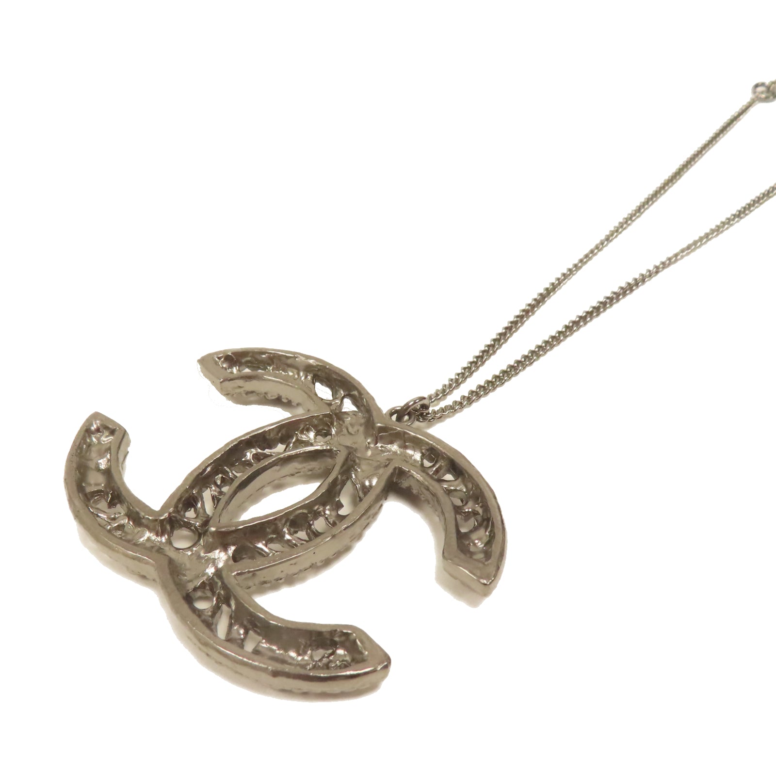 CHANEL 金屬Necklace項鍊銀色
