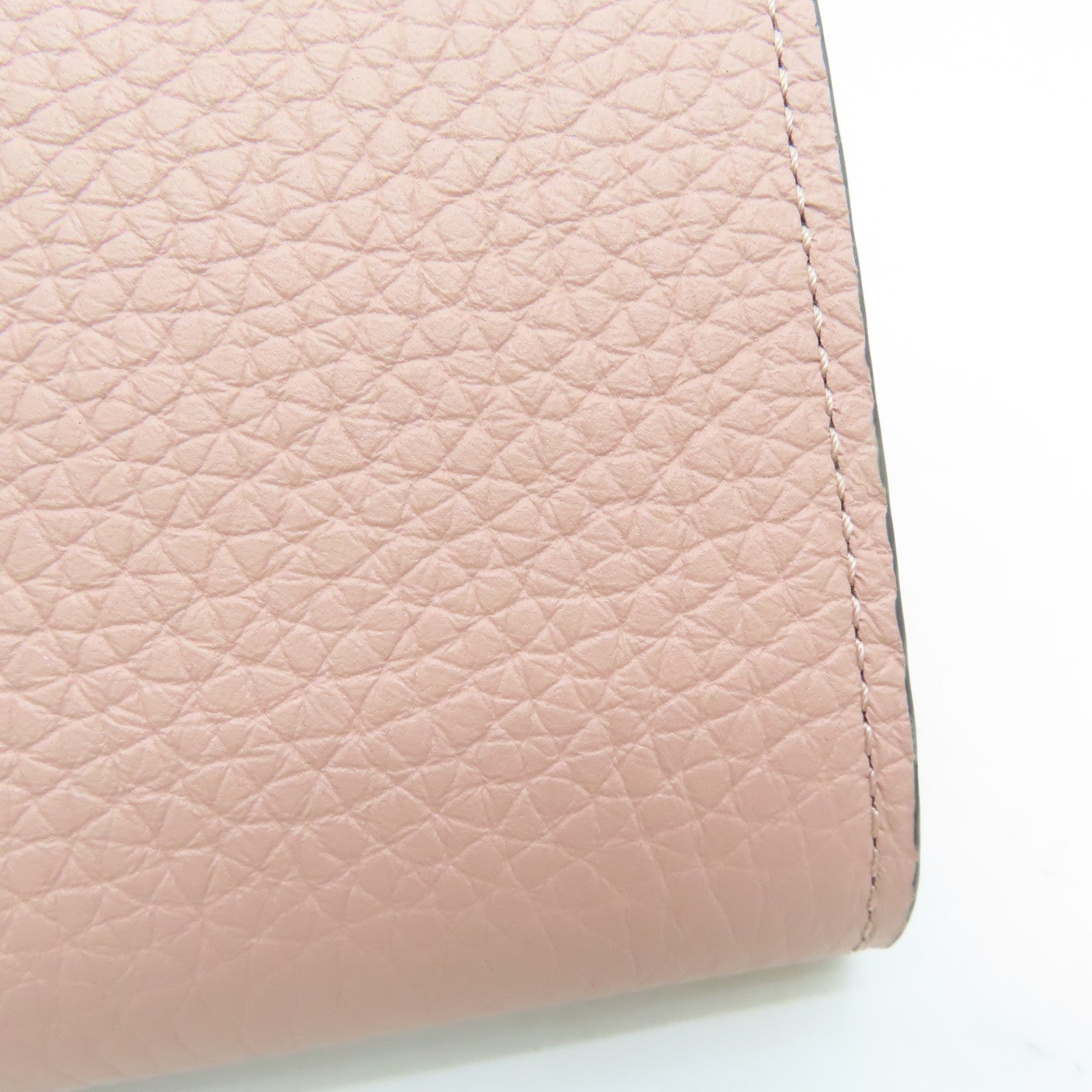 LOUIS VUITTON 【激減優惠】Taurillon皮革Capucines Compact Wallet錢包粉紅色/Magnolia