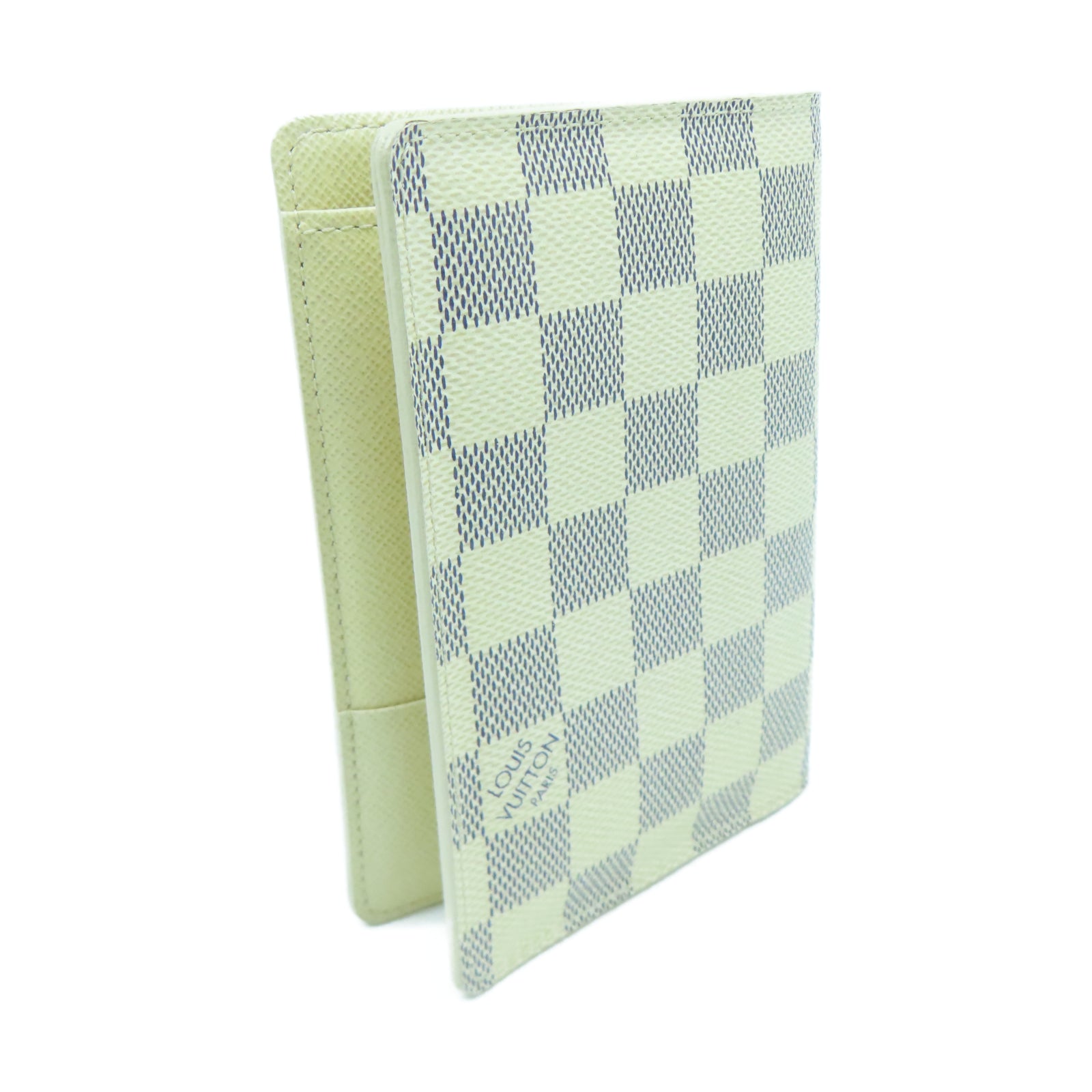 LOUIS VUITTON Damier AzurPassport Cover護照套白色